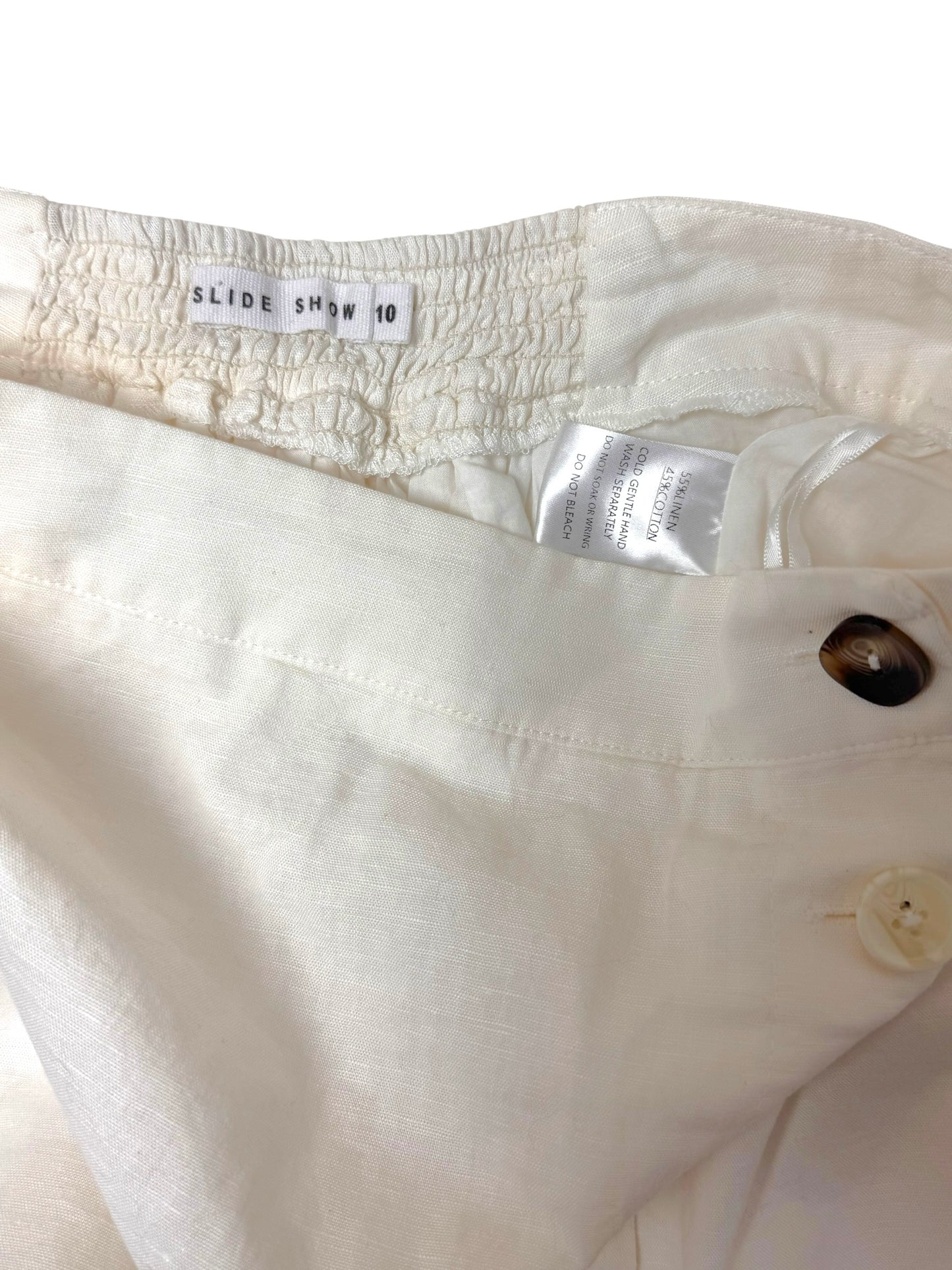 White Linen Mini Skirt with Flare Hem – Thrifted Summer Essential