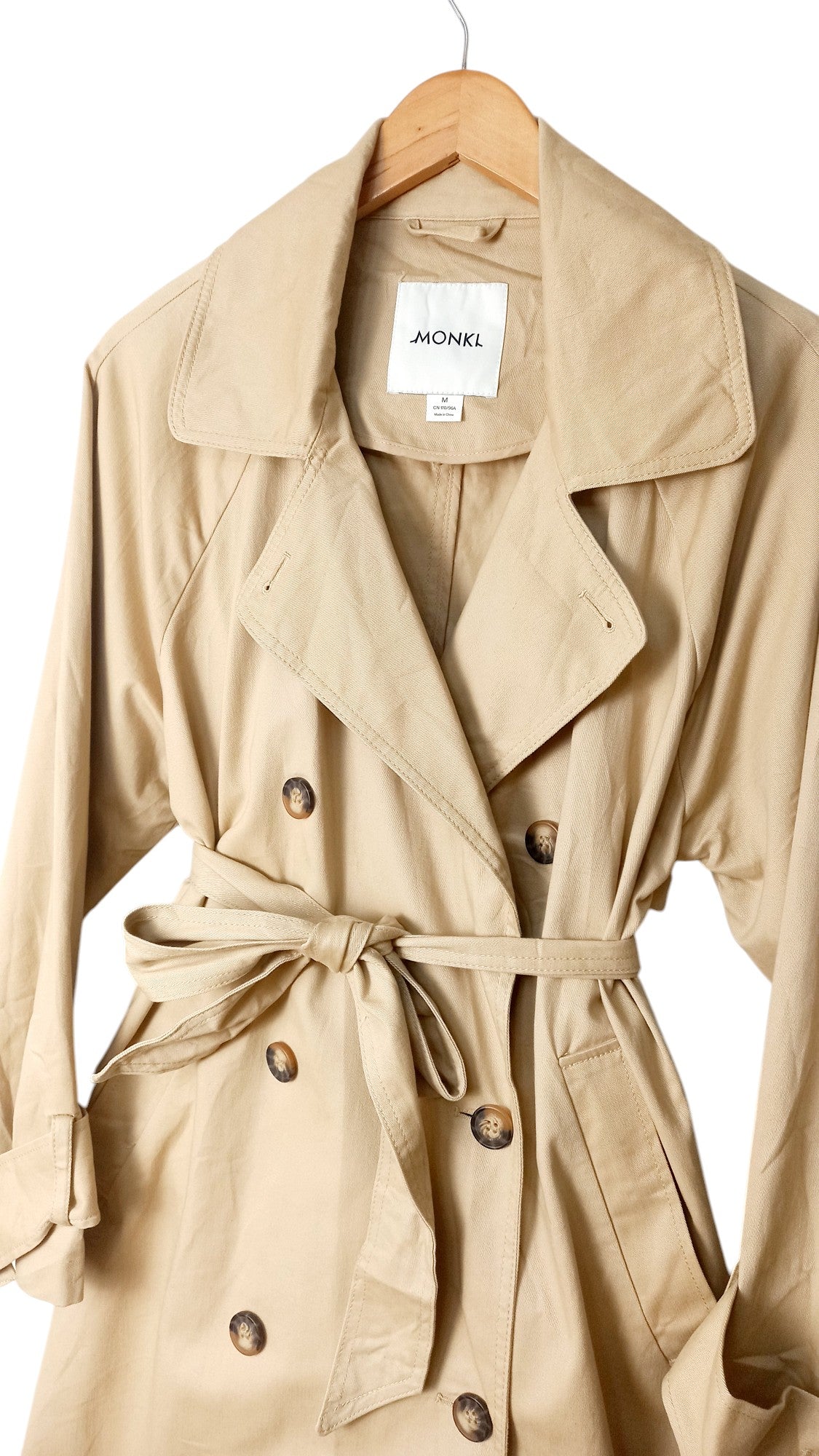 Double-Breasted Classic Beige Trench Coat