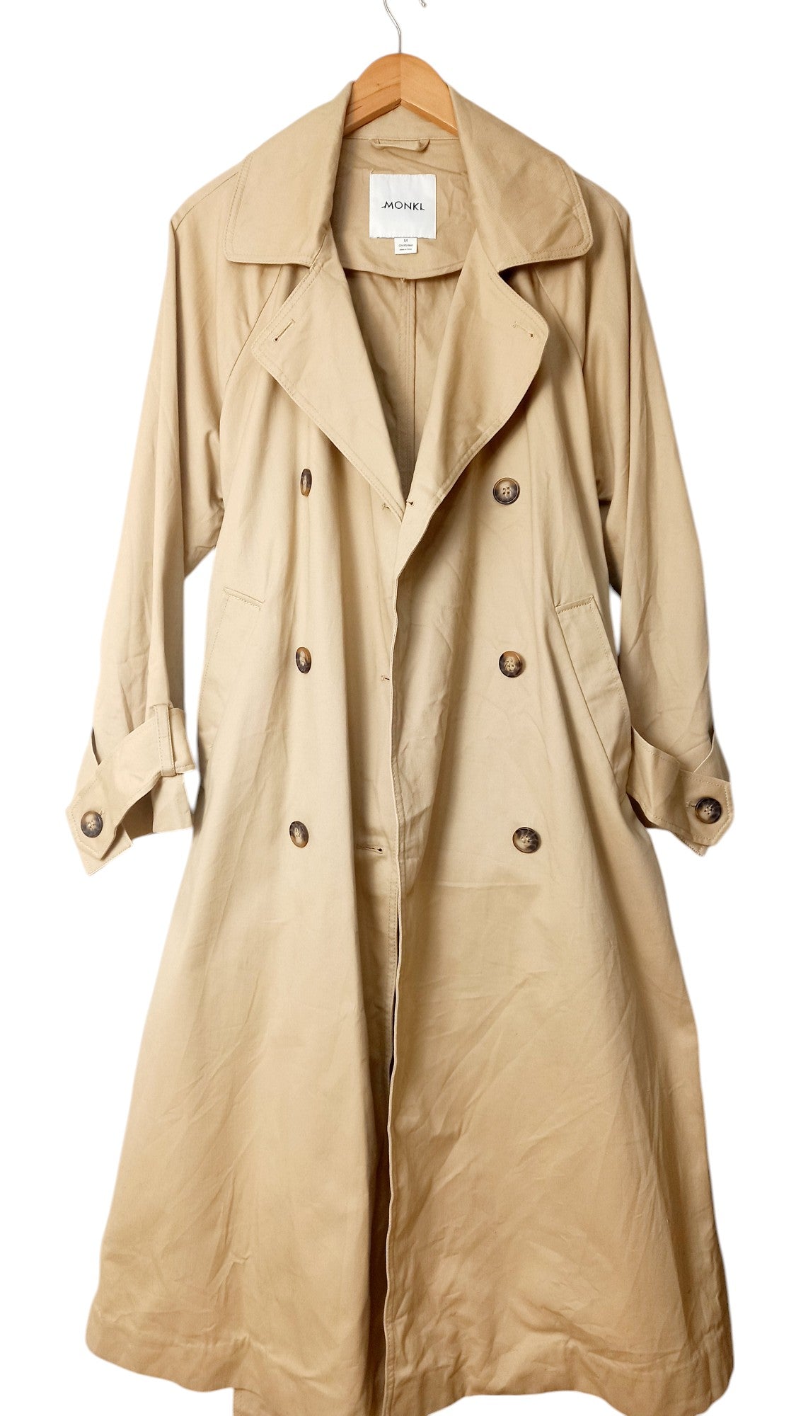 Double-Breasted Classic Beige Trench Coat