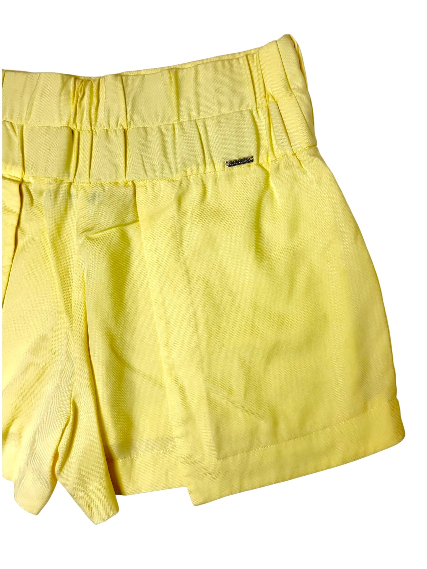 Butter Yellow Relaxed Linen Shorts