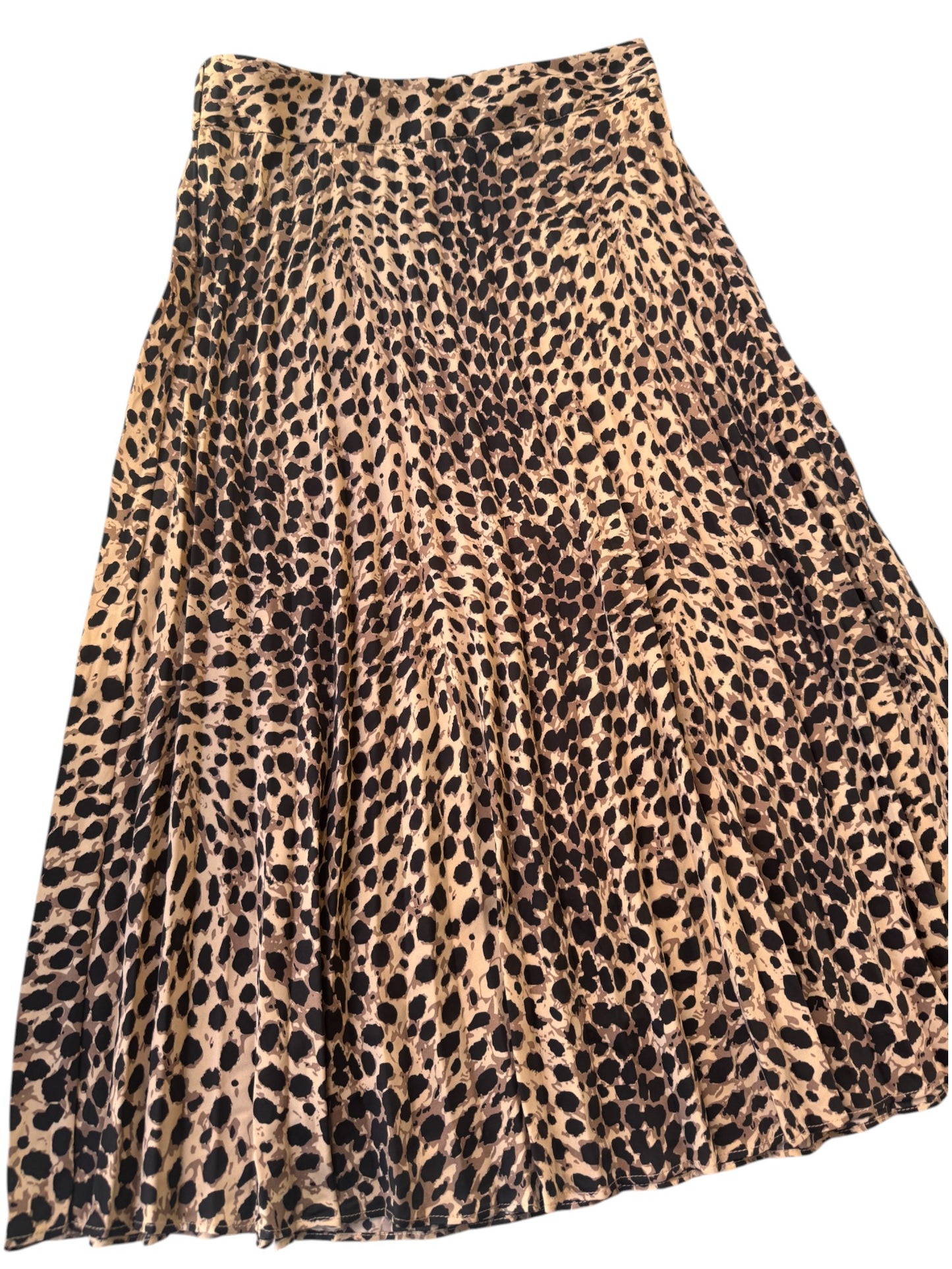 Pimkie Pleated Animal Print Midi Skirt – Effortless Chic