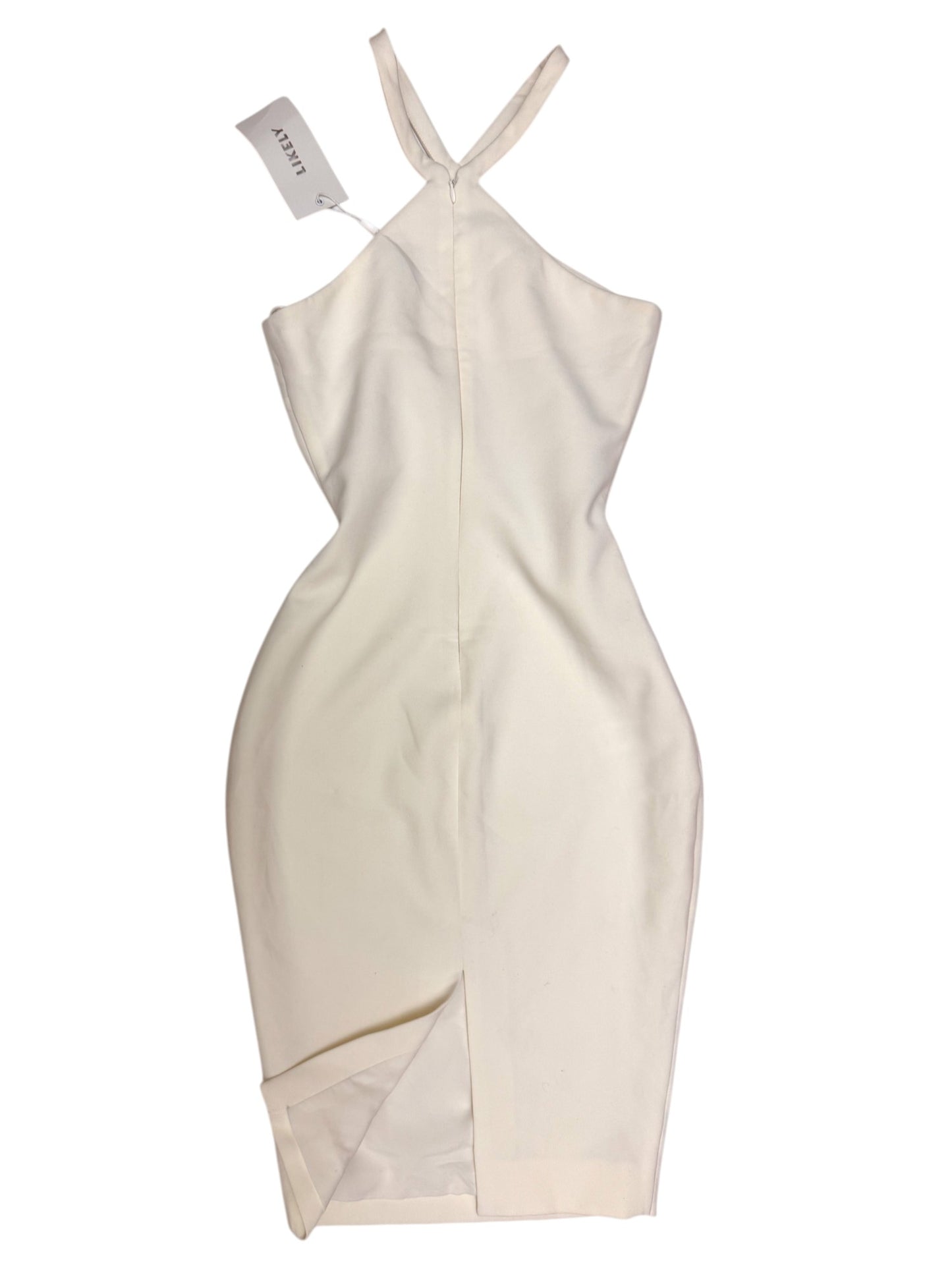 LIKELY White Halter Bodicon Party Dress – Classy Occasion wear