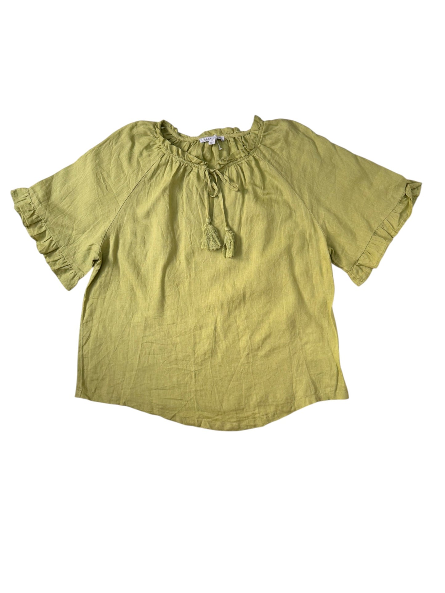 Grae Linen Avocado Green Relaxed Linen Top