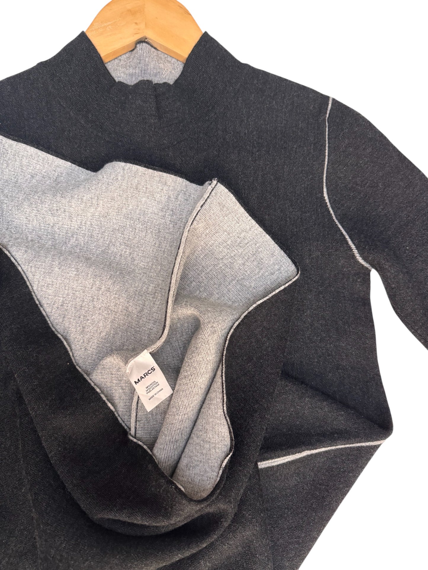 Marcs Grey Turtleneck Wool Blend Shift Dress – Size S