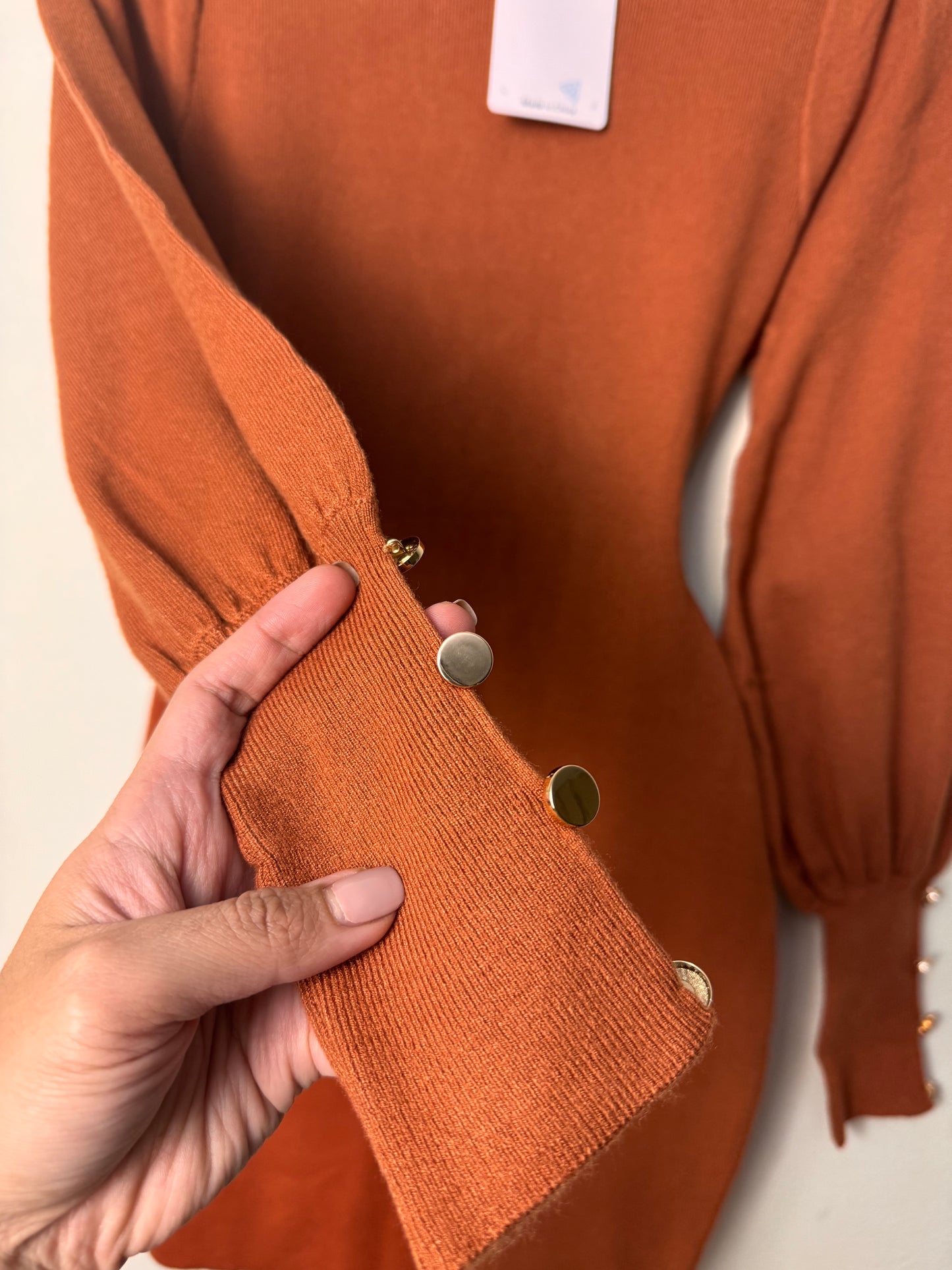 Terracotta Knitted Bodycon Dress