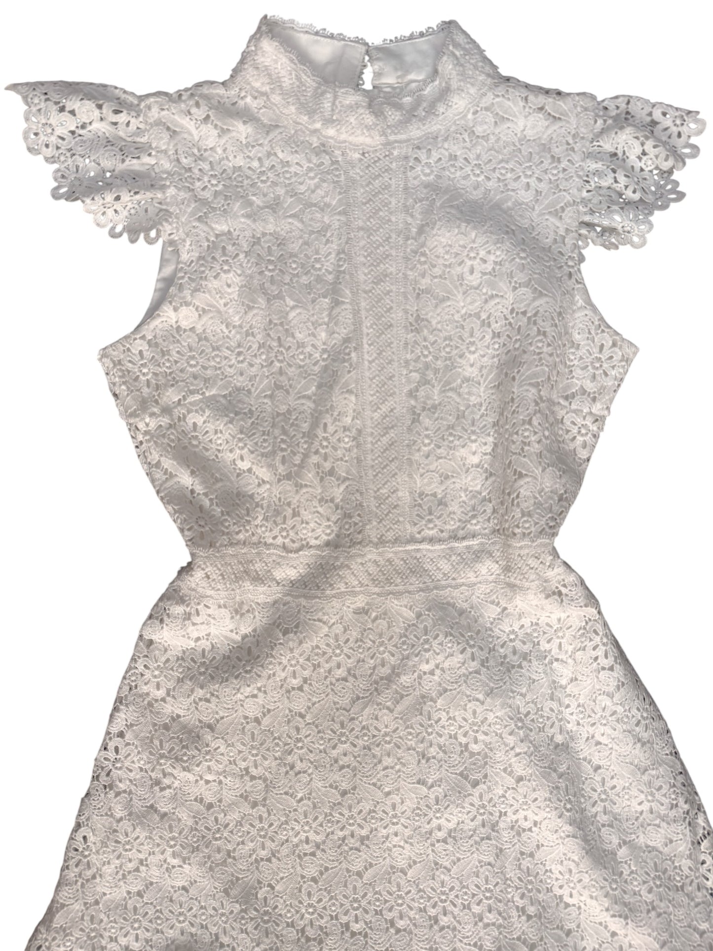 Embroidered White Cocktail Dress | Elegant Graduation or Party Dress