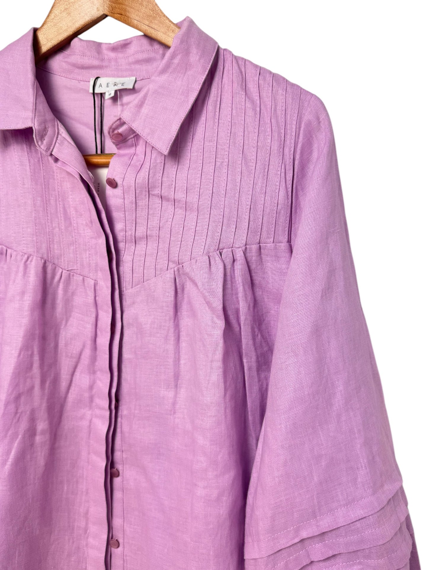 100% Linen Button Through Oversized Dress