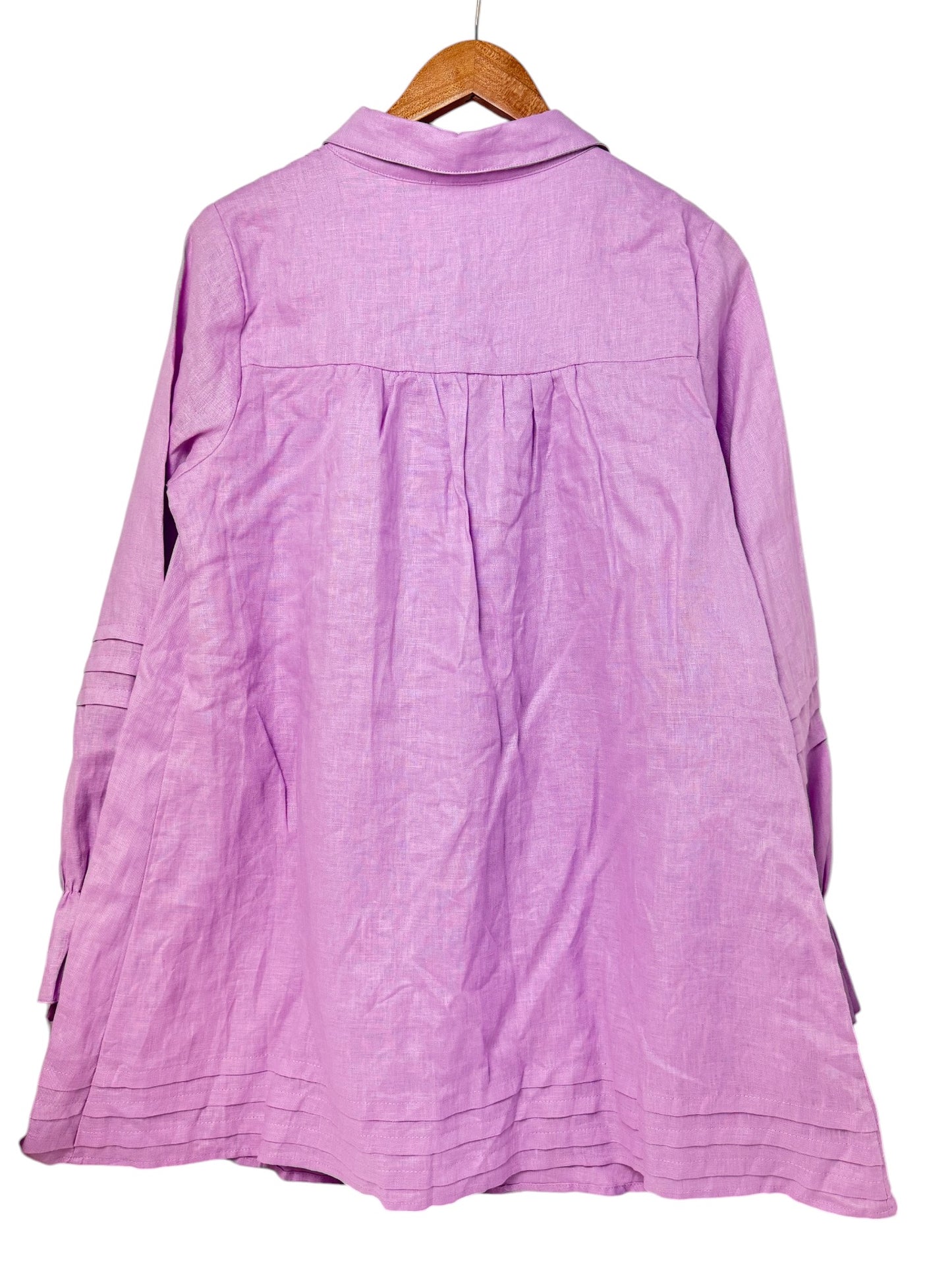 100% Linen Button Through Oversized Dress