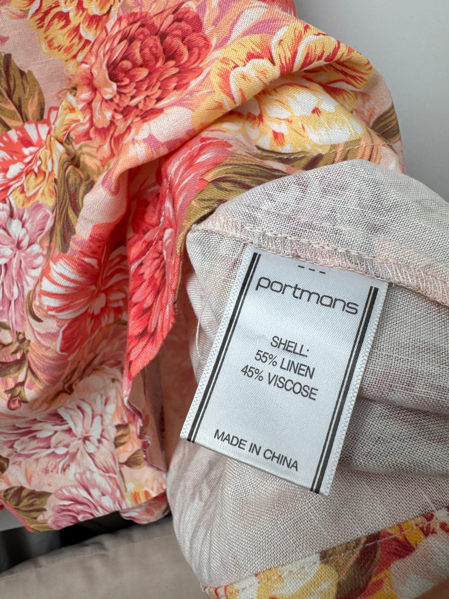 Portmans Floral Print Pink Flounce Skirt