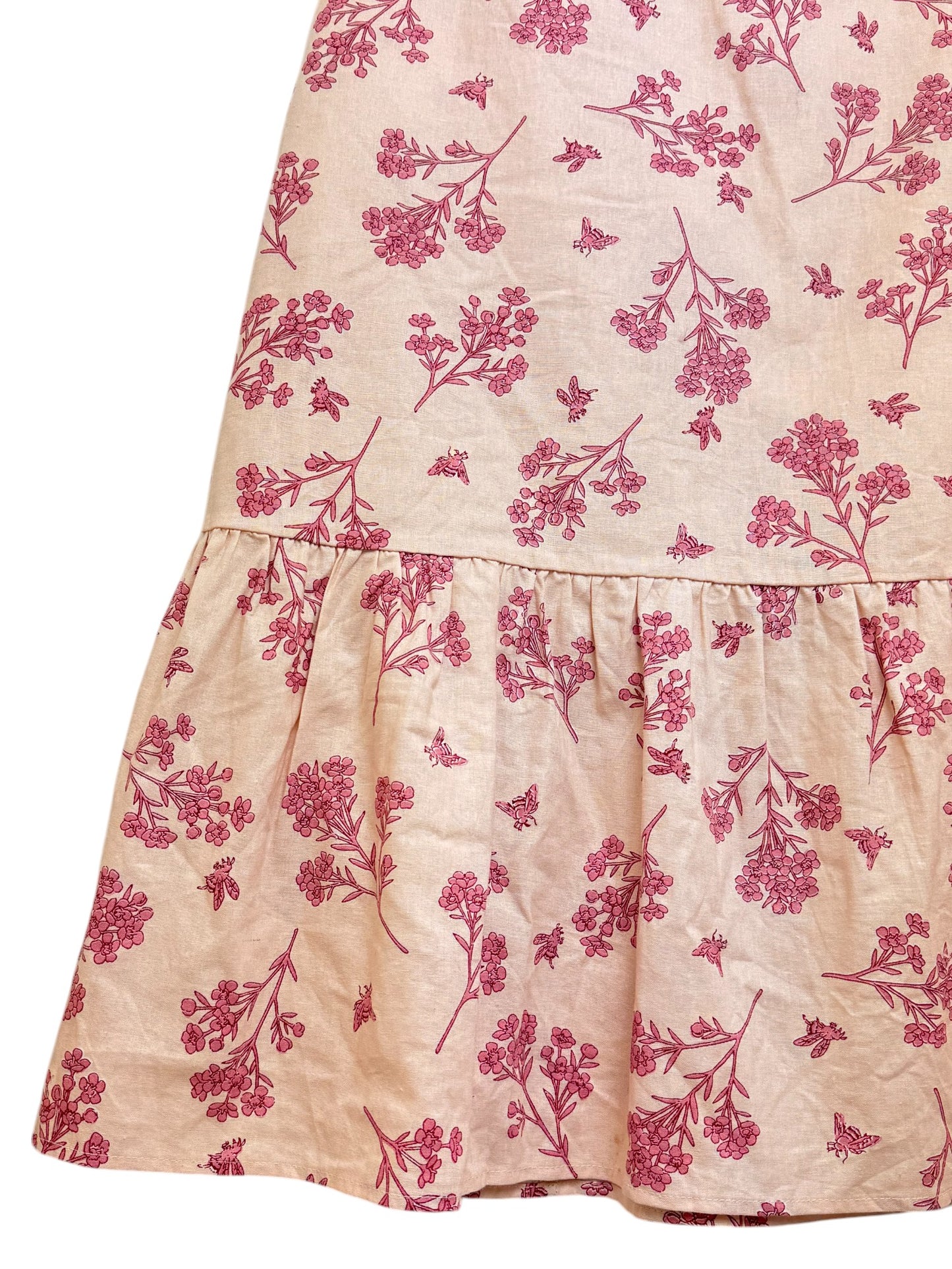 Princess Highway Floral Cotton-Linen Midi Skirt