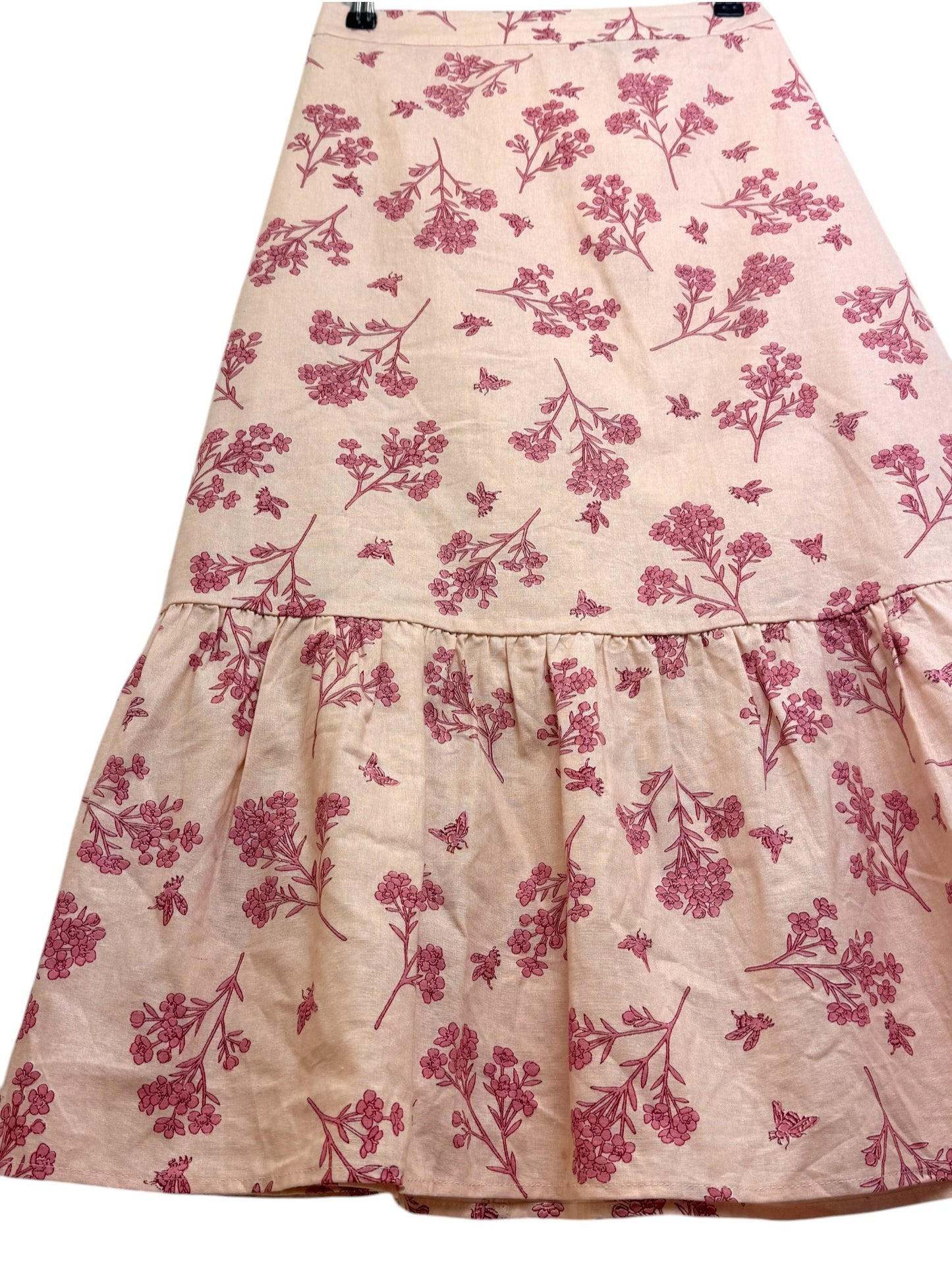 Princess Highway Floral Cotton-Linen Midi Skirt