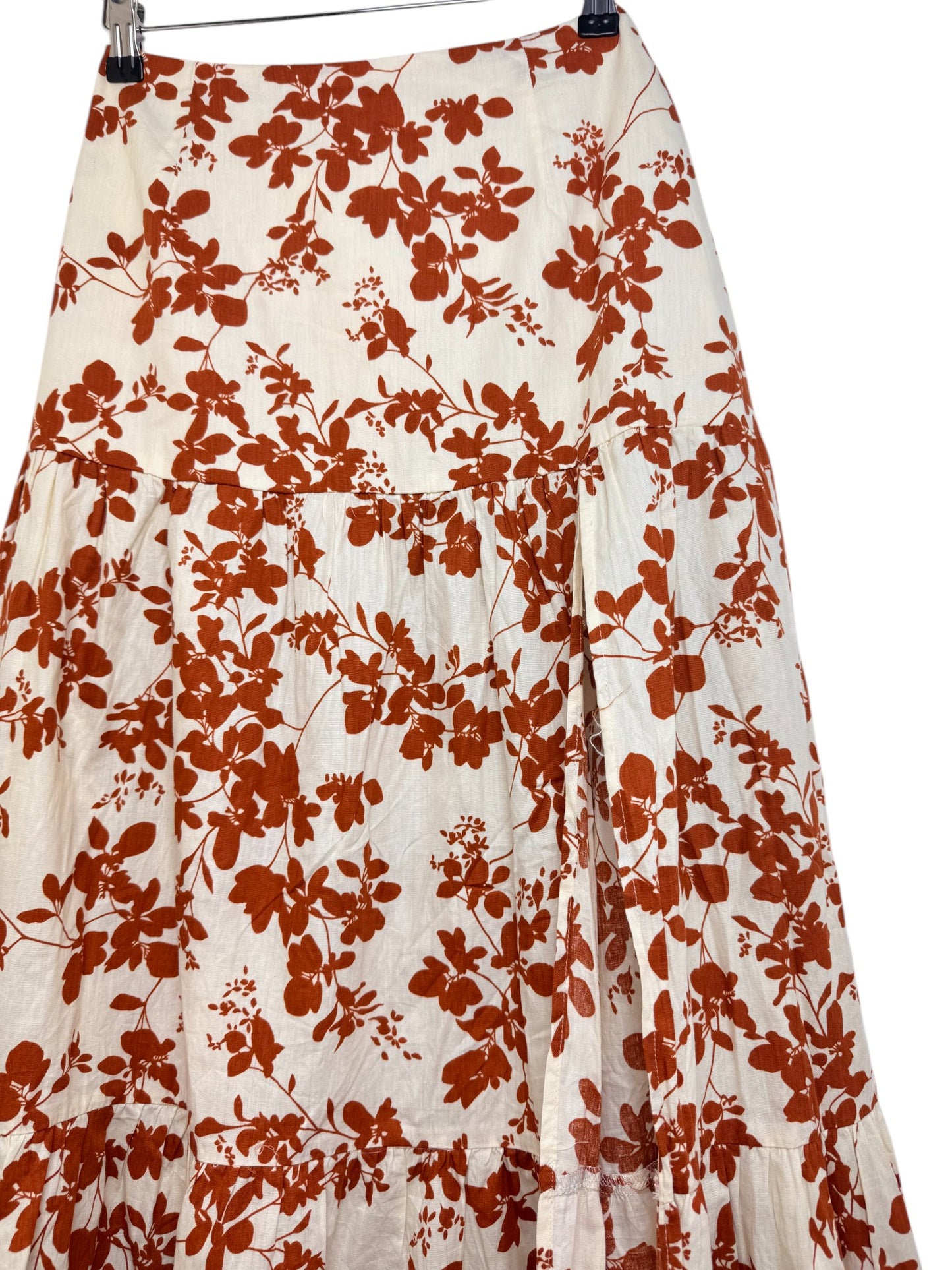Showpo Layered Floral Maxi Skirt with High Slit