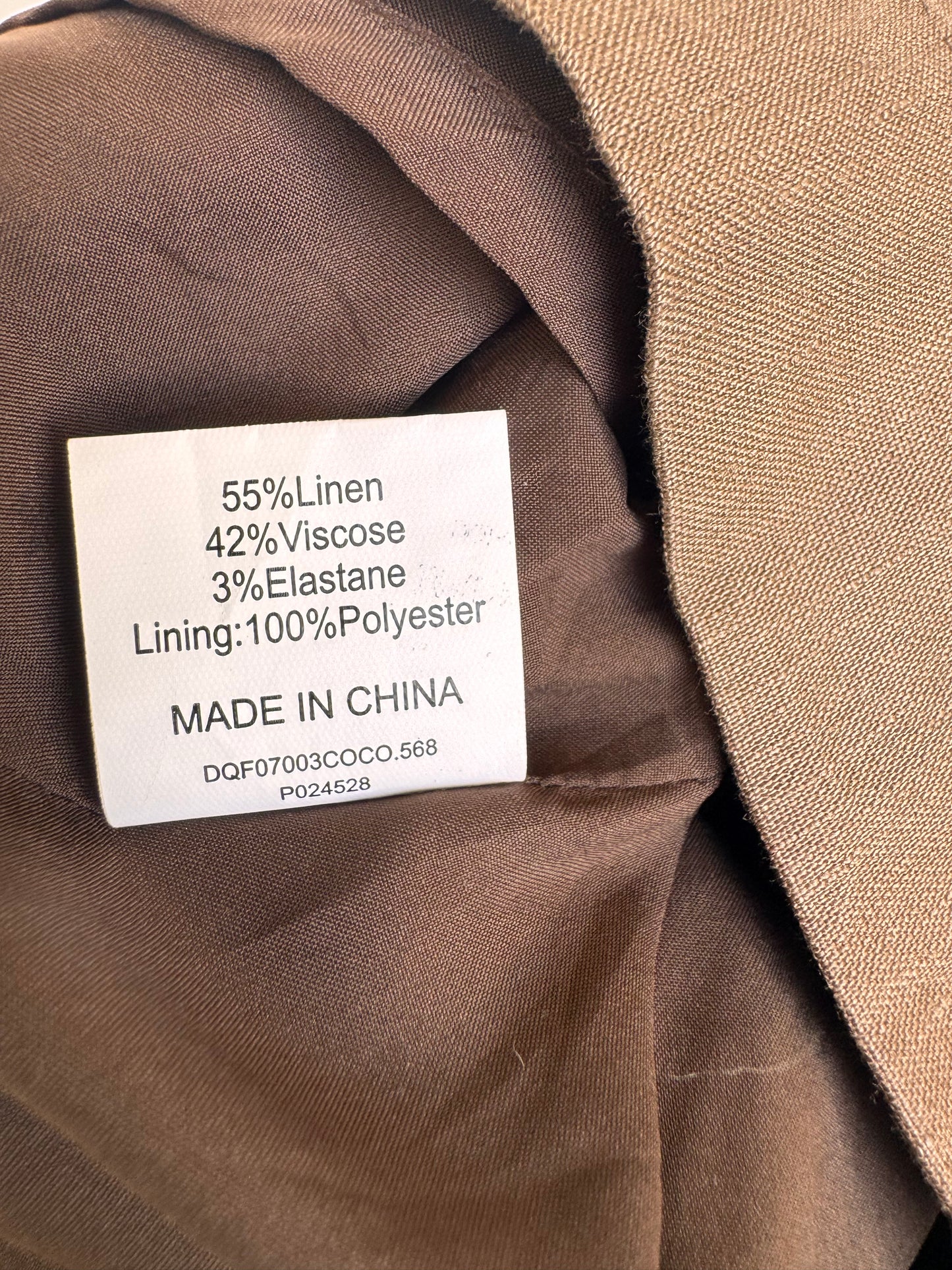 Dissh Brown Linen High-Waist Shorts