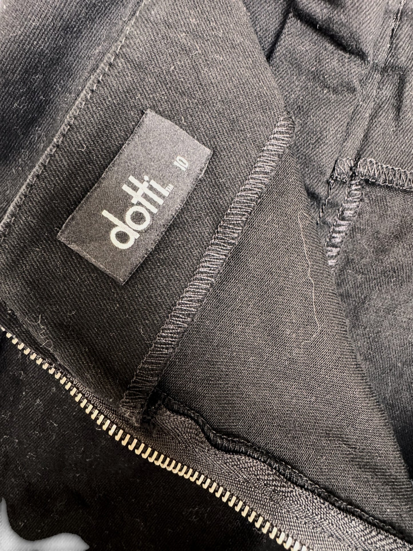 Dotti Black Side-Button Denim Skirt – Timeless & Chic