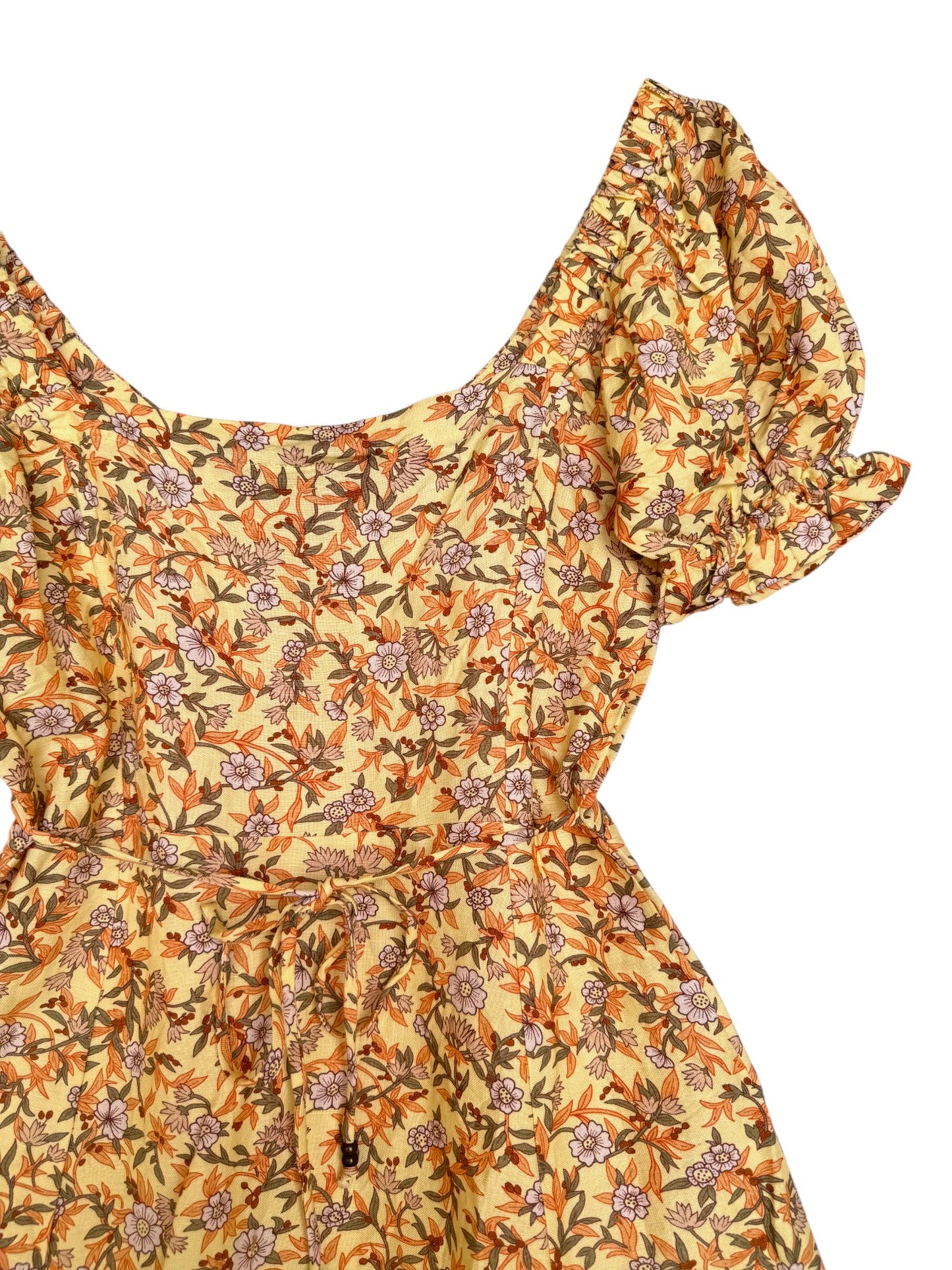 KIVARI Yellow Floral Mini Dress – New with Tags