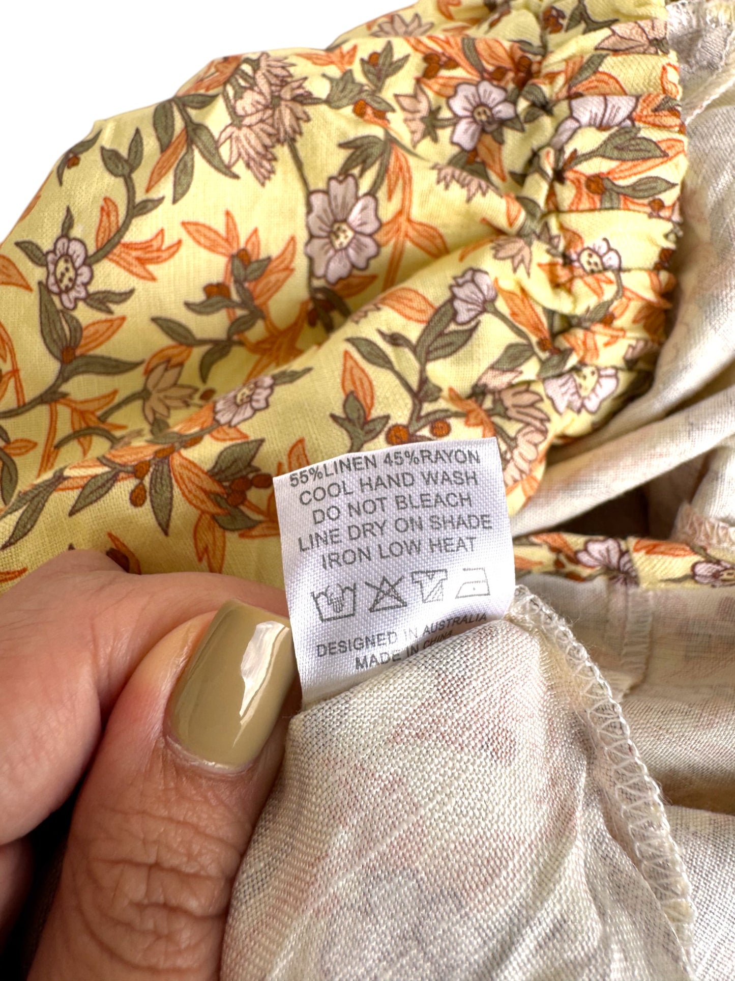 KIVARI Yellow Floral Mini Dress – New with Tags