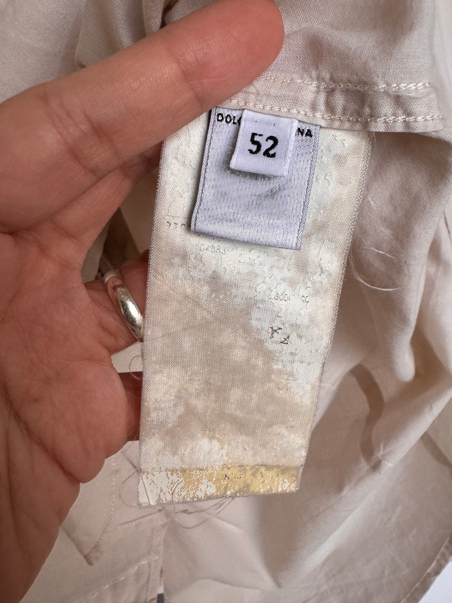 Vintage D&G Mud N Dust Cotton Shirt in Light Beige