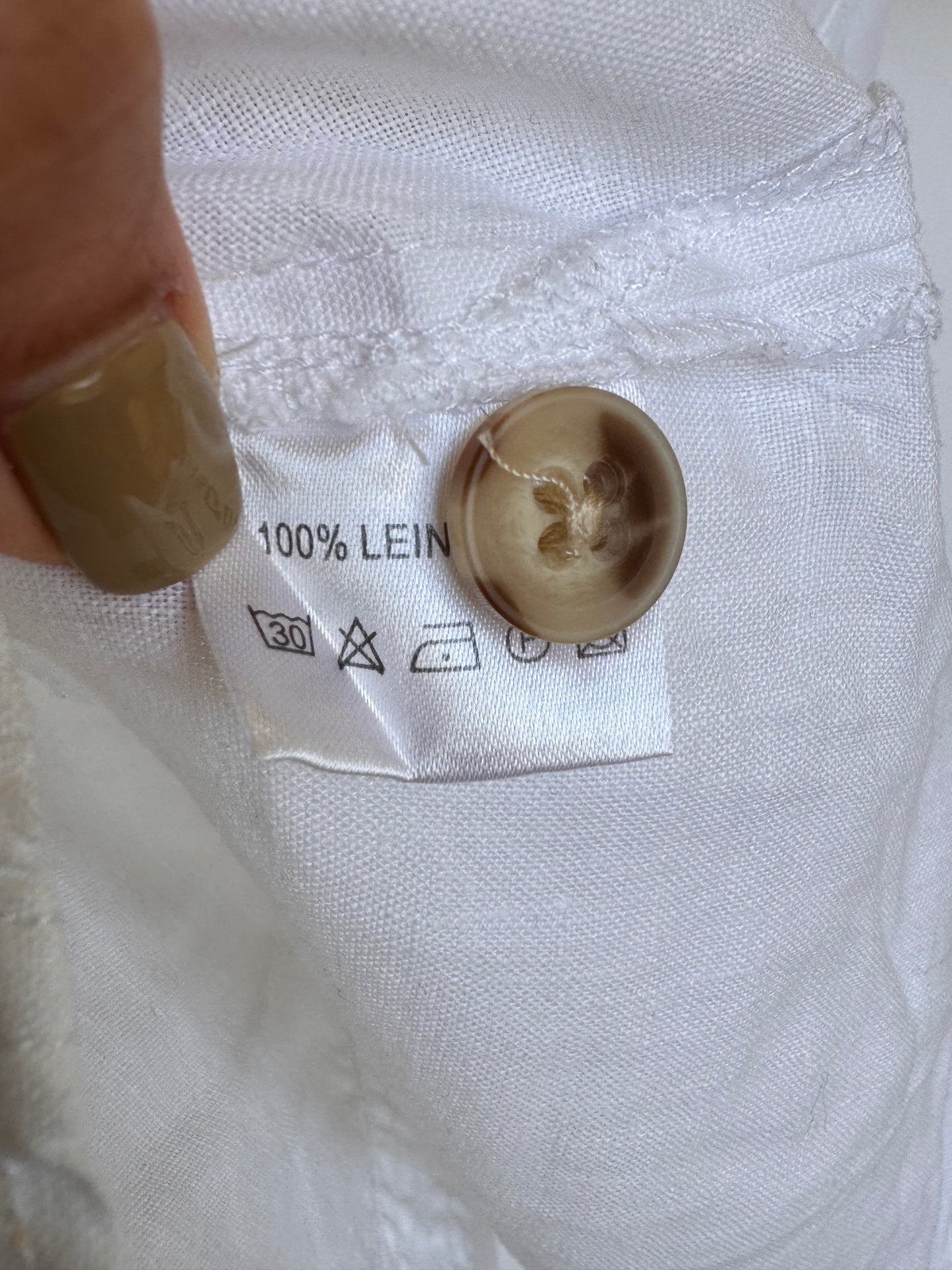 Katestorm White 100% Linen Button-Down Shirt – Oversized & Breezy Summer Staple