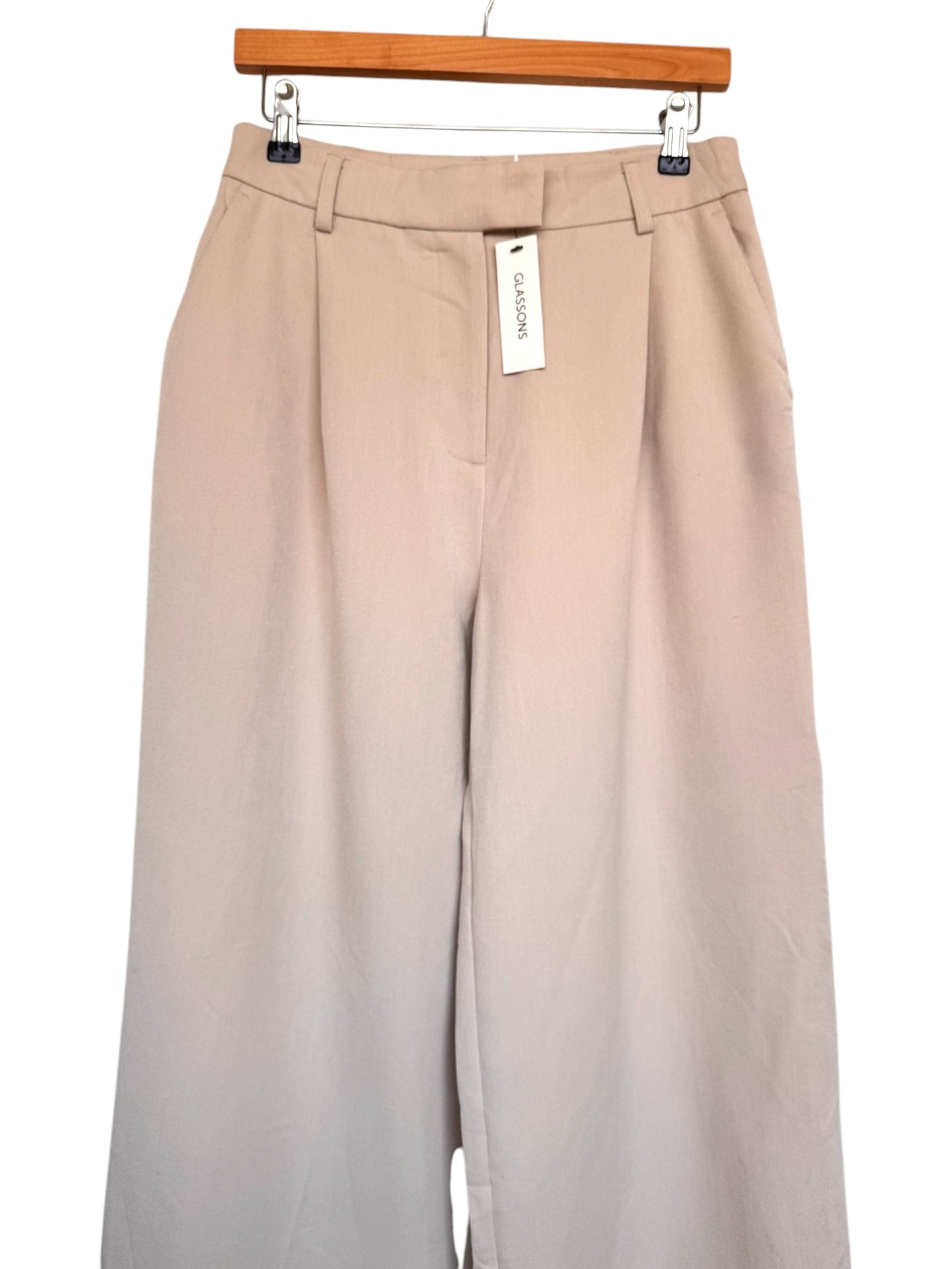 Glassons Wide Leg Trousers in Natural Beige – New with Tags
