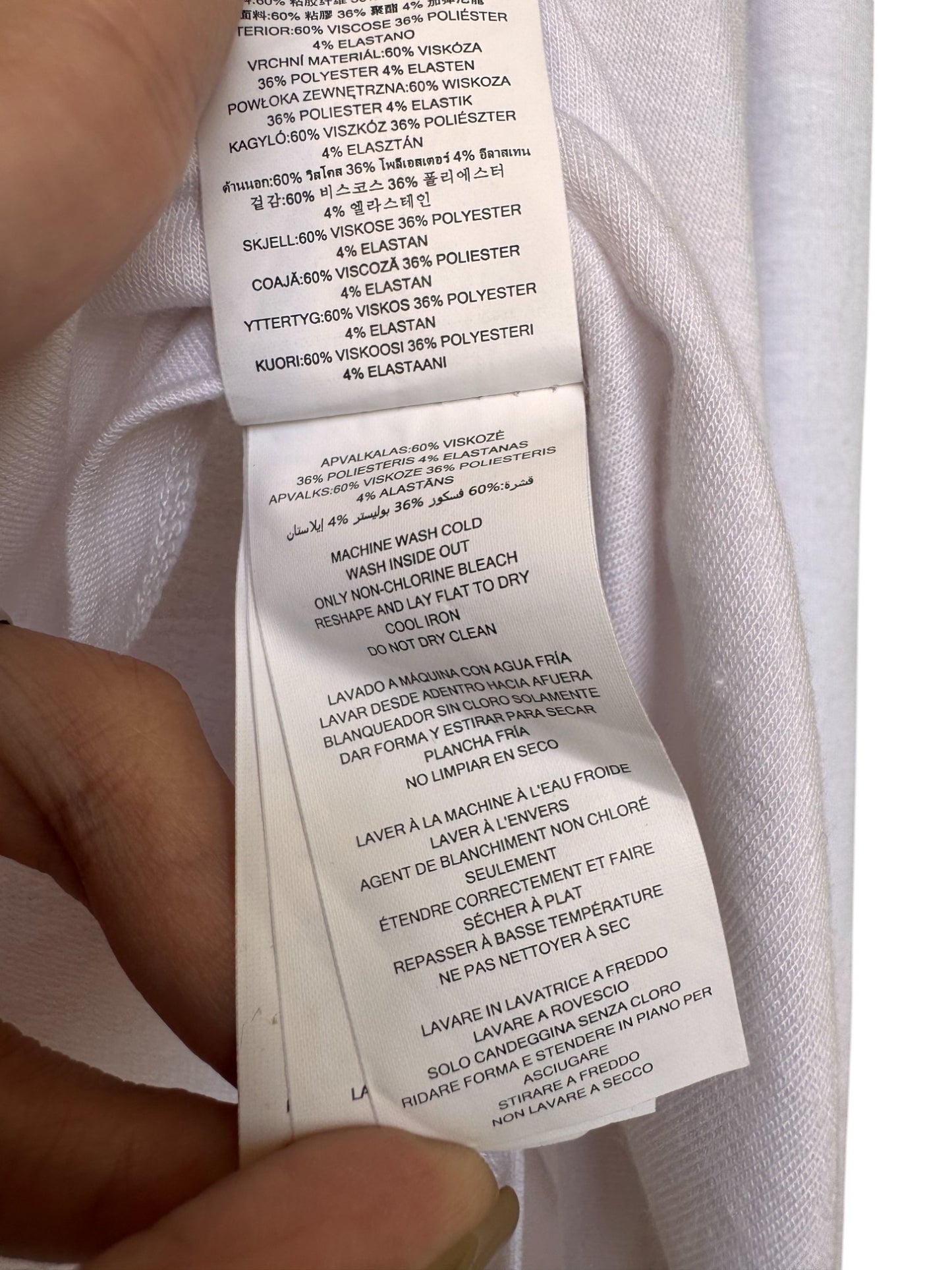 Michael Kors White Cold Shoulder Long Sleeve Logo Top