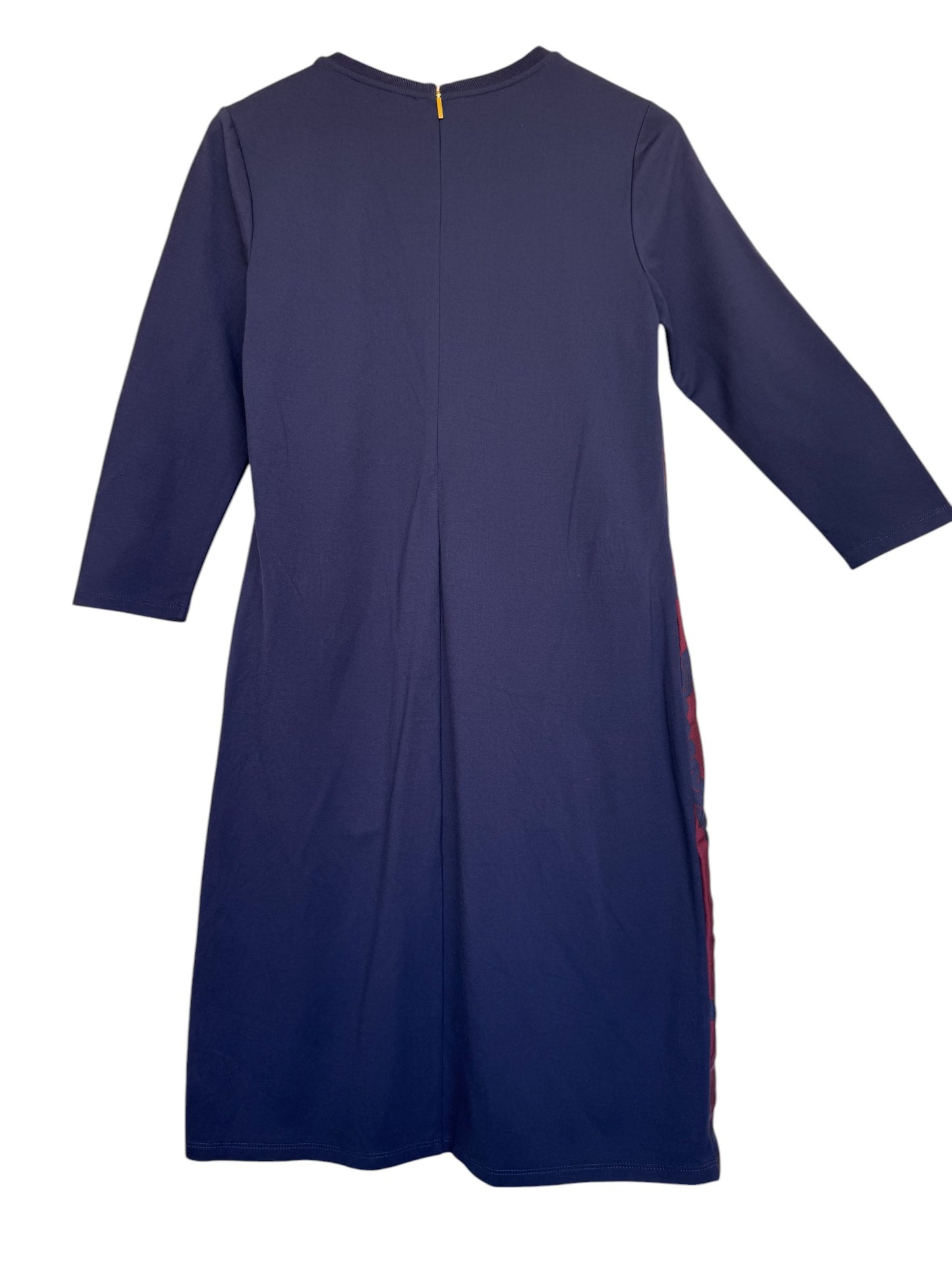 Lauren Ralph Lauren Equestrian Print Shift Dress – Maroon & Navy Blue