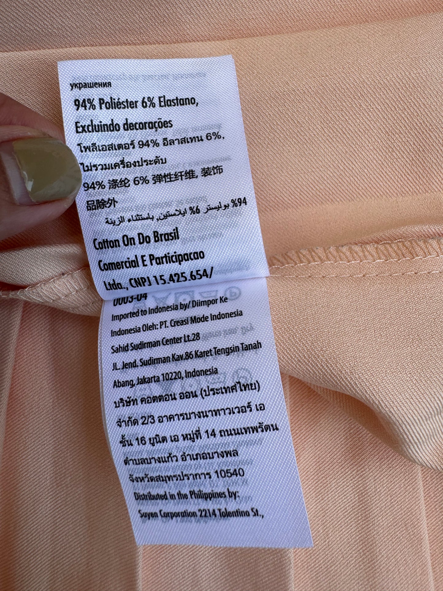 Factorie Salmon Pink Pleated Mini Skirt – Stretch Waist & Flowy Fit