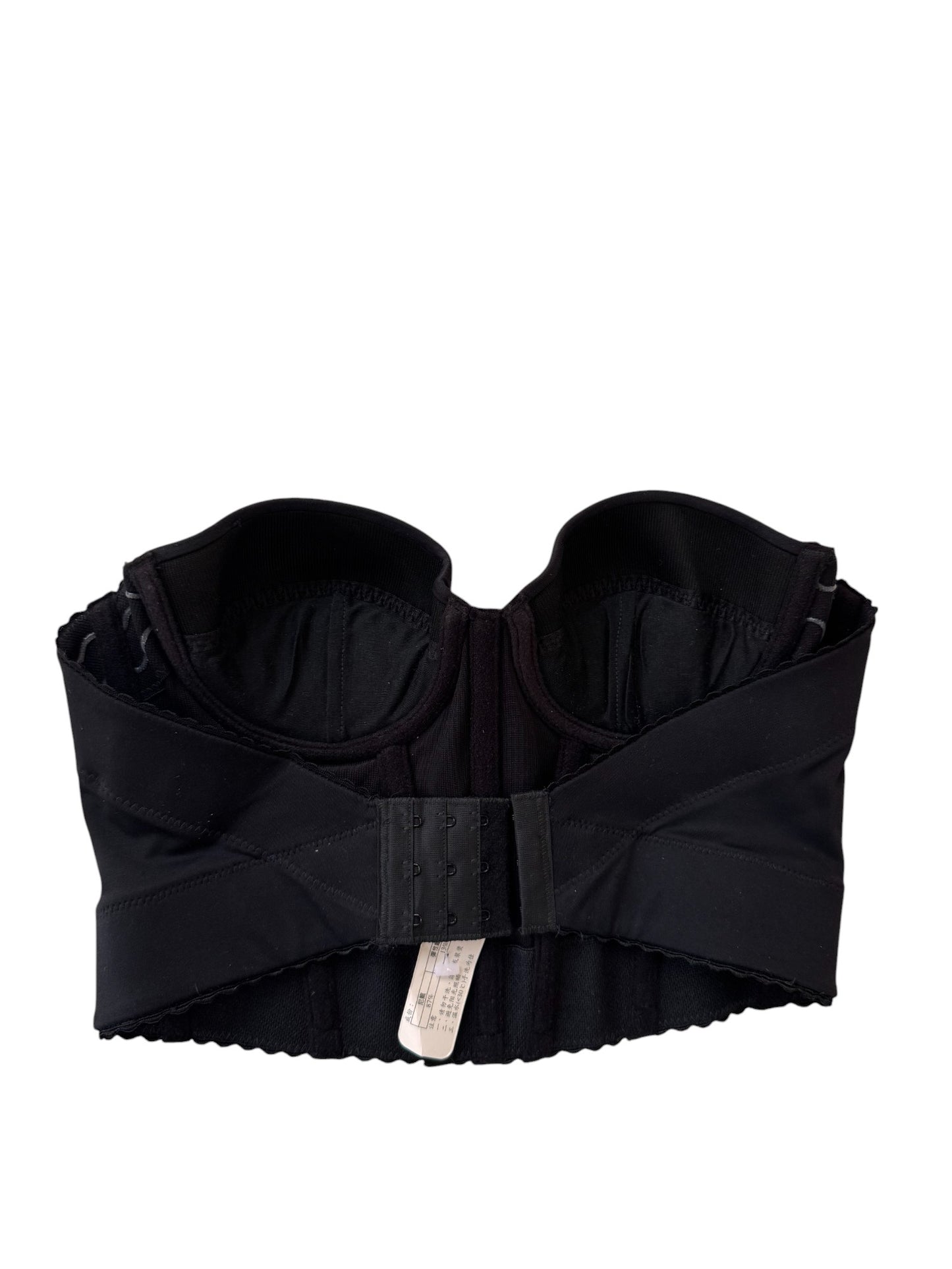 Black Cropped Corset Bra Top – Size 75A / 34A