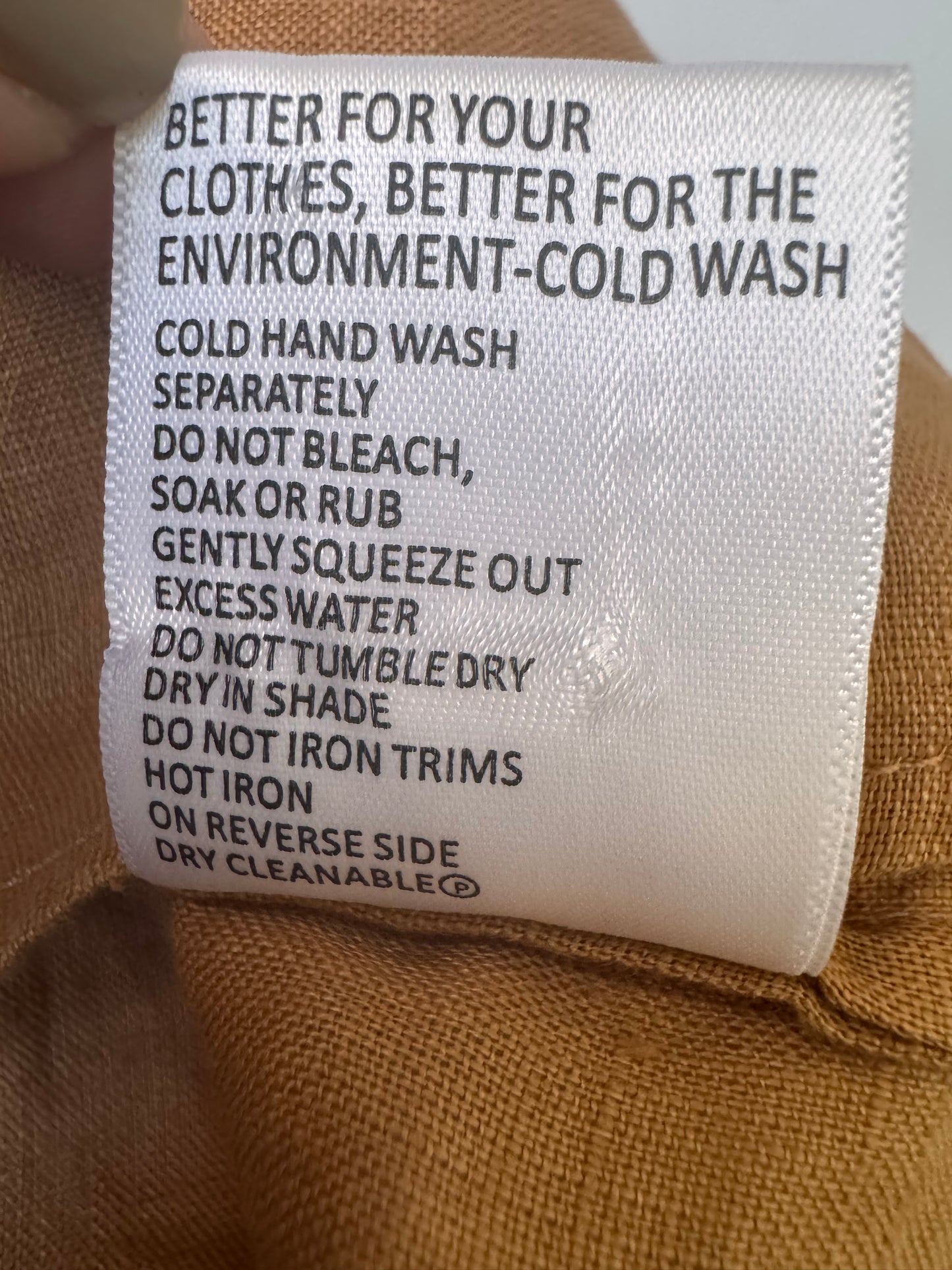 SUSSAN Camel Brown Linen Babydoll Top – Minimalist Style with a Breezy Silhouette