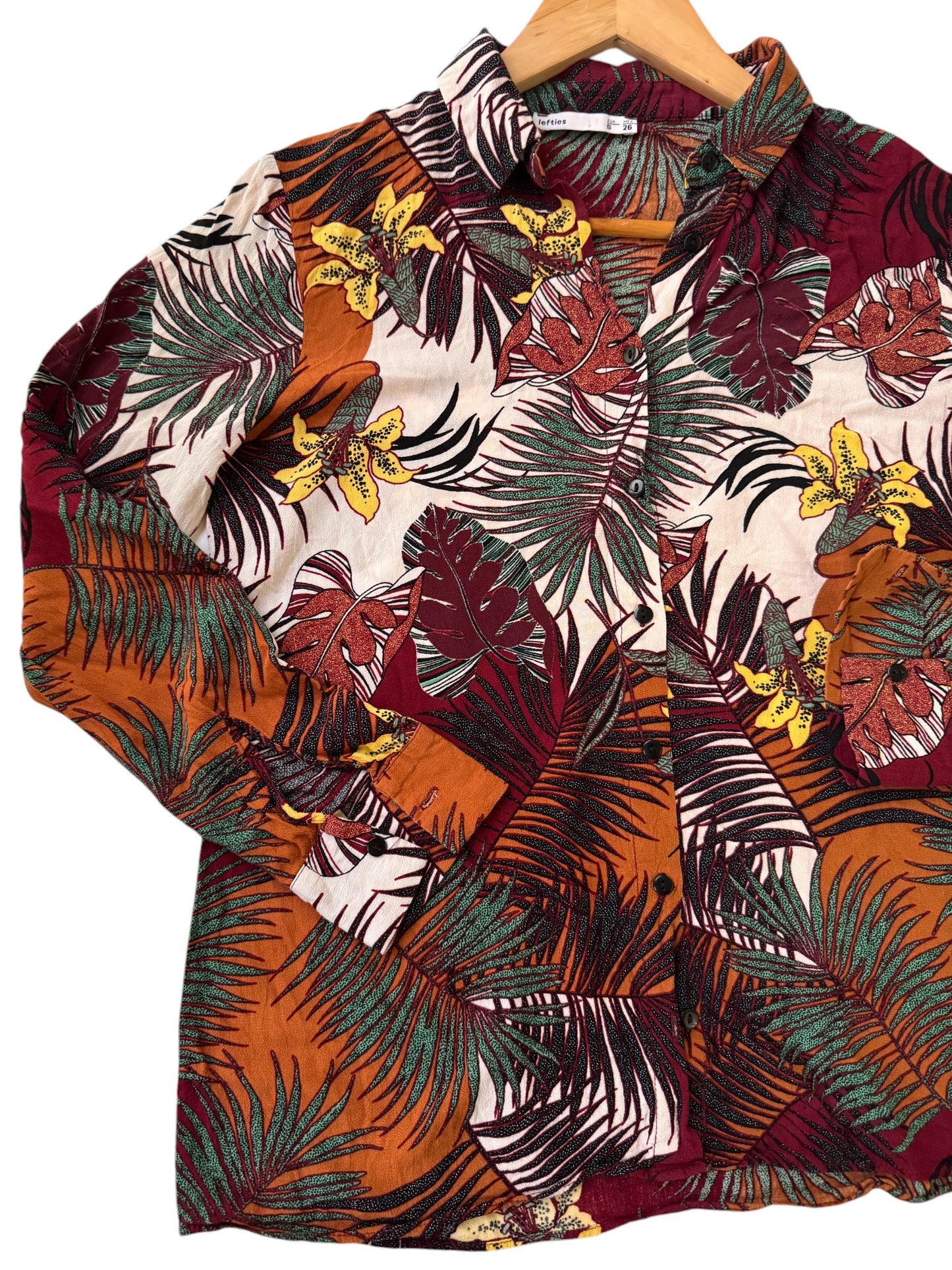 Vintage Inspired Tropical Print Shirt