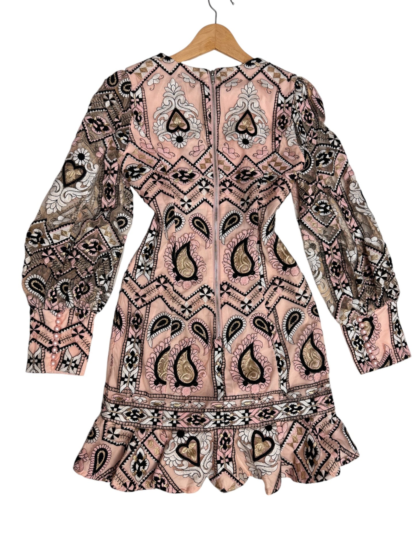 M0ssman "The Affirmation" Embroidered Mini Dress