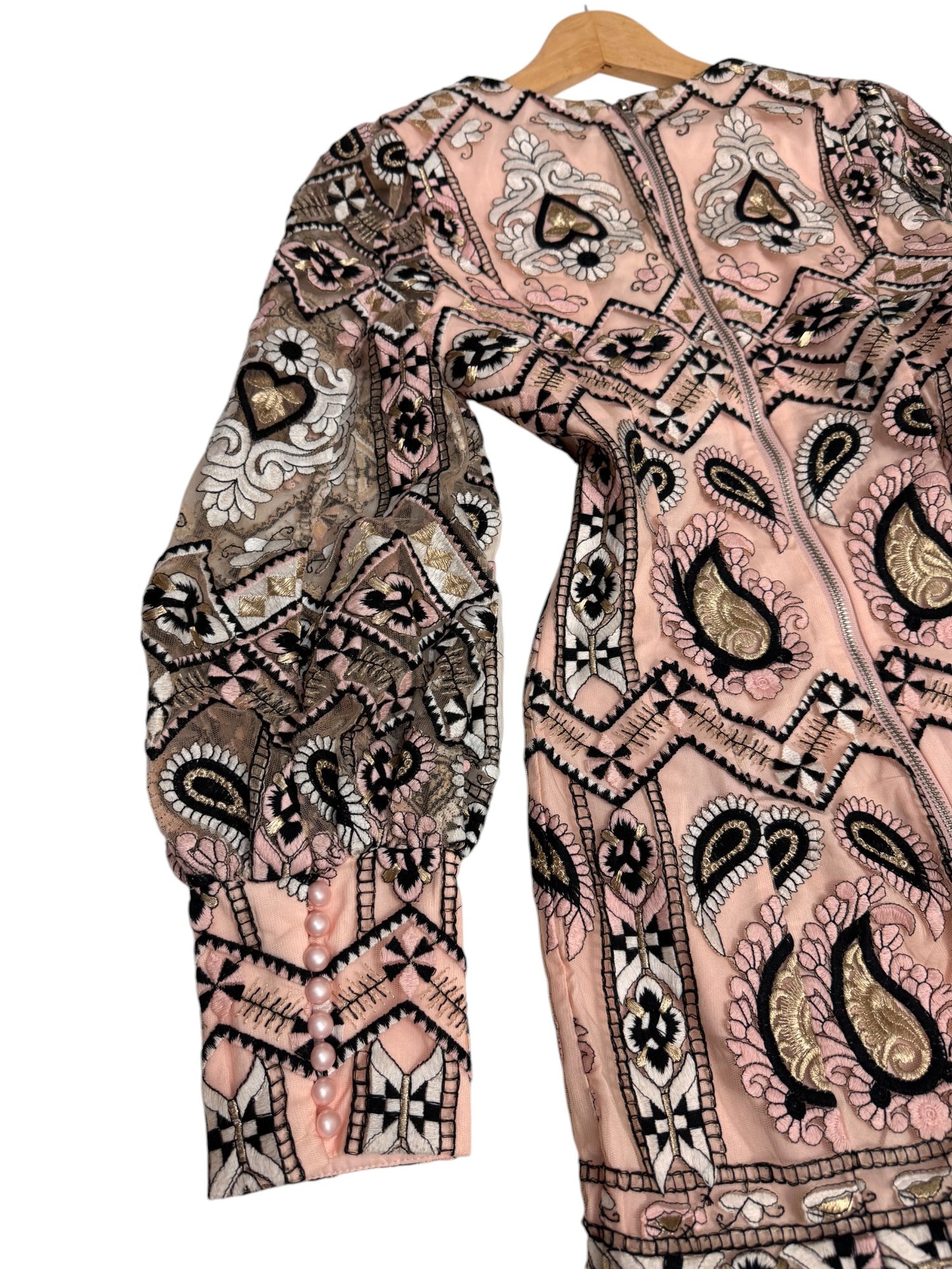 M0ssman "The Affirmation" Embroidered Mini Dress
