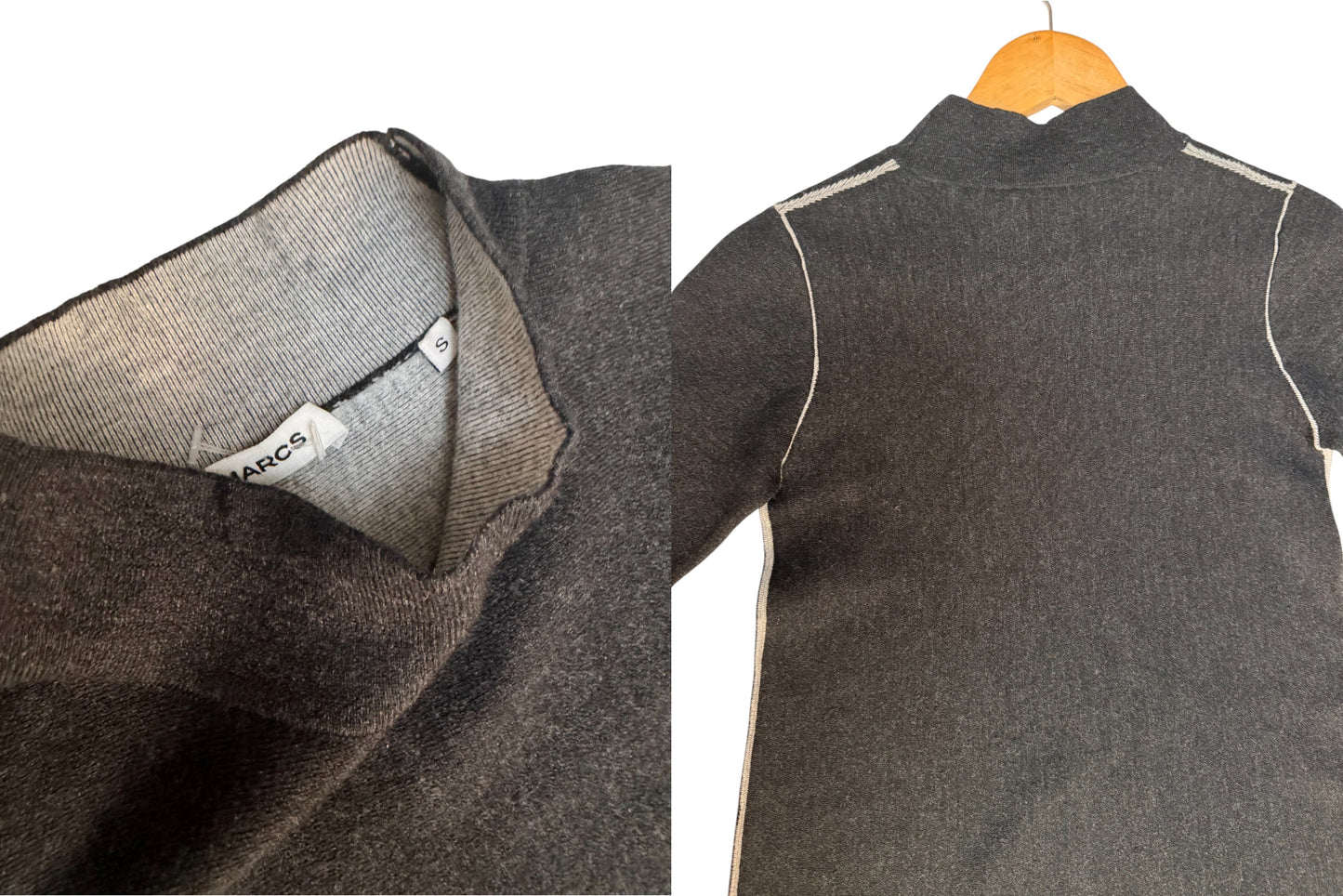 Marcs Grey Turtleneck Wool Blend Shift Dress – Size S