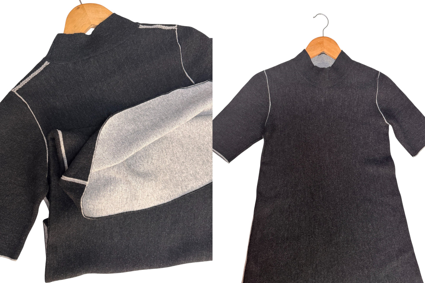 Marcs Grey Turtleneck Wool Blend Shift Dress – Size S