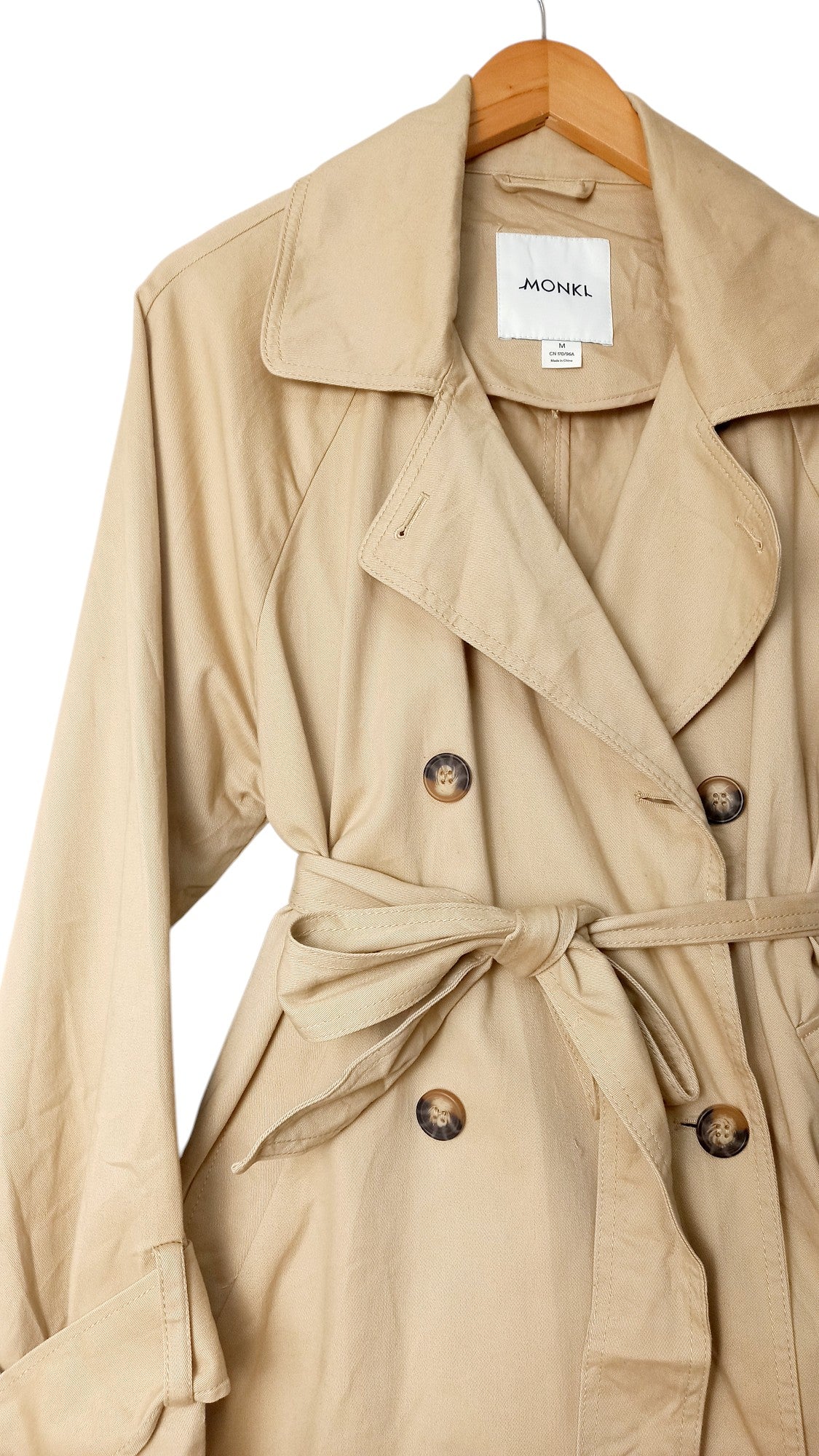 Double-Breasted Classic Beige Trench Coat