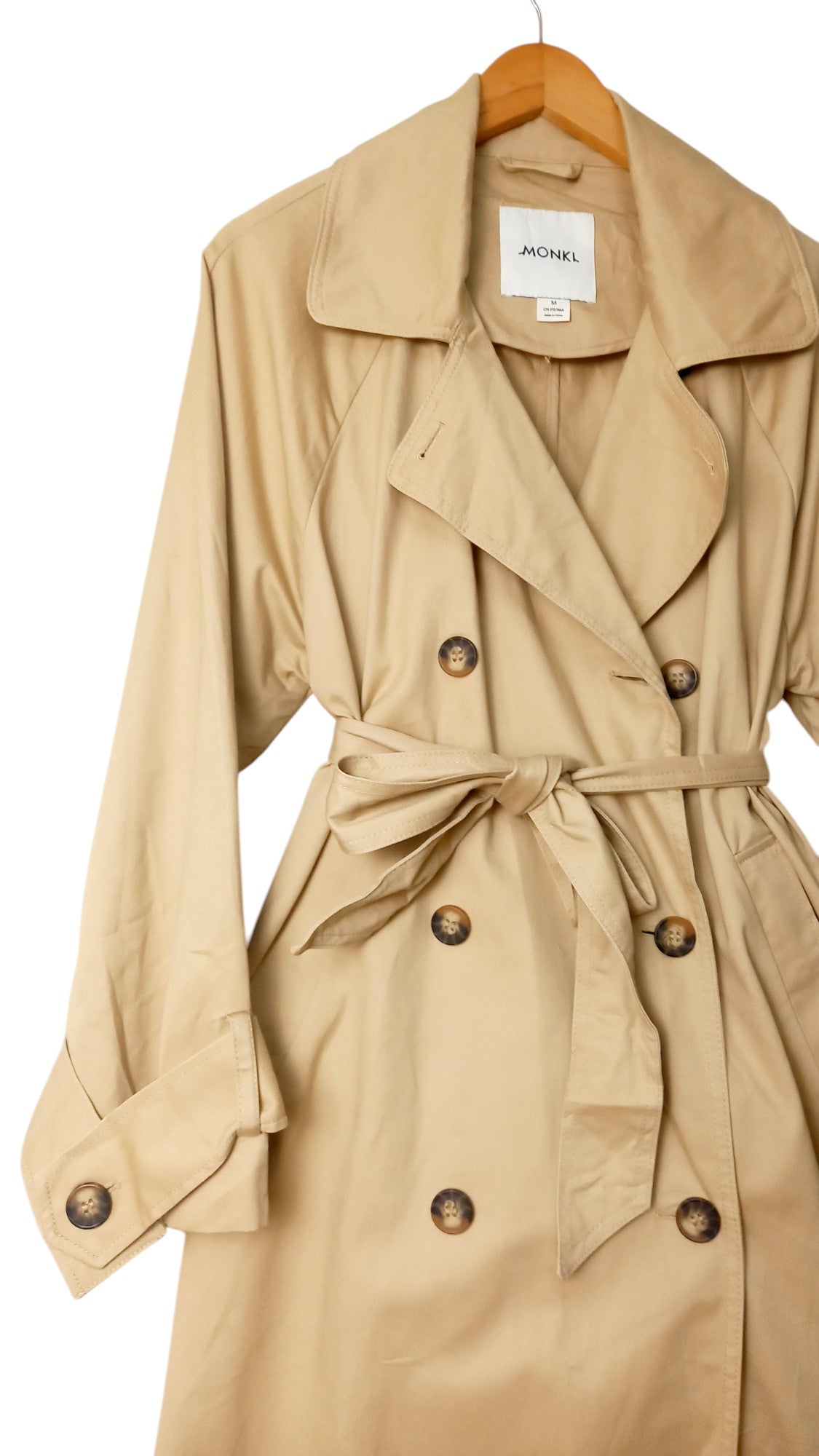 Double-Breasted Classic Beige Trench Coat