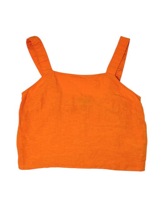 Primark Linen Blend Yellow-Orange Sleeveless Top – Relaxed Summer Style