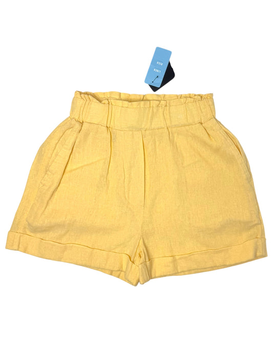 Sportsgirl Yellow Linen Blend Relaxed Shorts – Size 4UK
