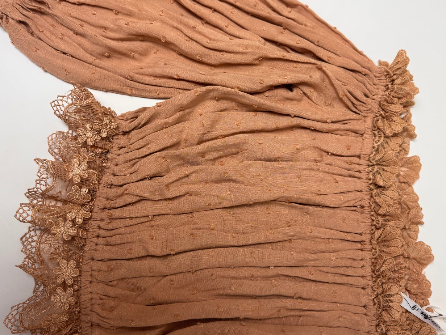 Indikah Boho Off-Shoulder Crop Top – Lantern Sleeves