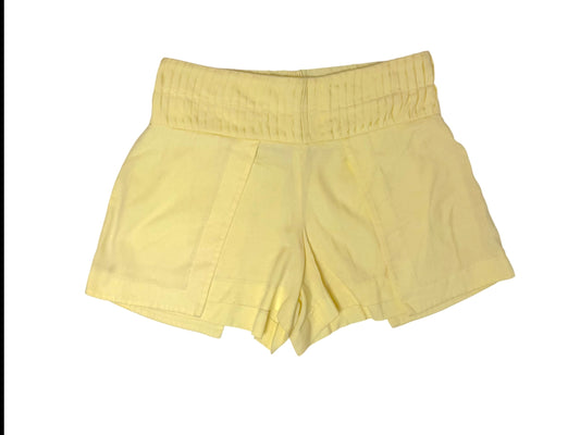 Butter Yellow Relaxed Linen Shorts