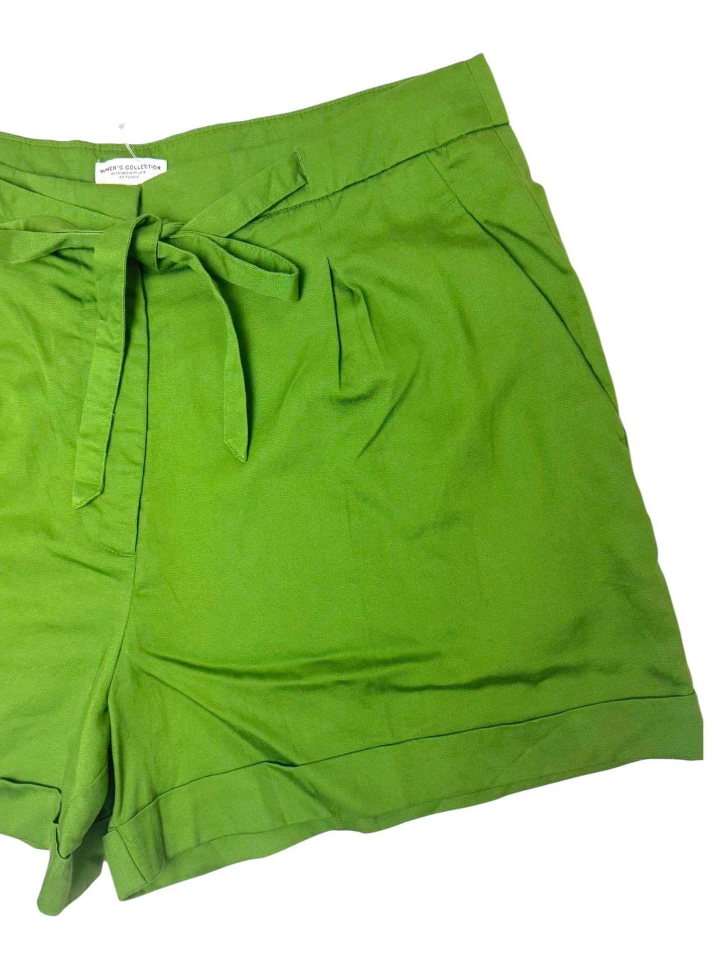 Tchibo Green Relaxed Shorts with Adjustable Waist Tie