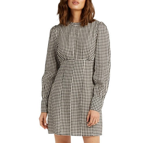 DISSH Gaia Houndstooth Linen Cocktail Dress – Timeless Elegance & Luxury