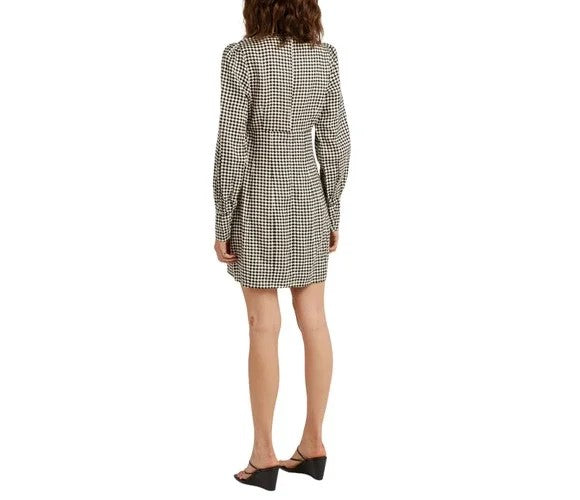 DISSH Gaia Houndstooth Linen Cocktail Dress – Timeless Elegance & Luxury