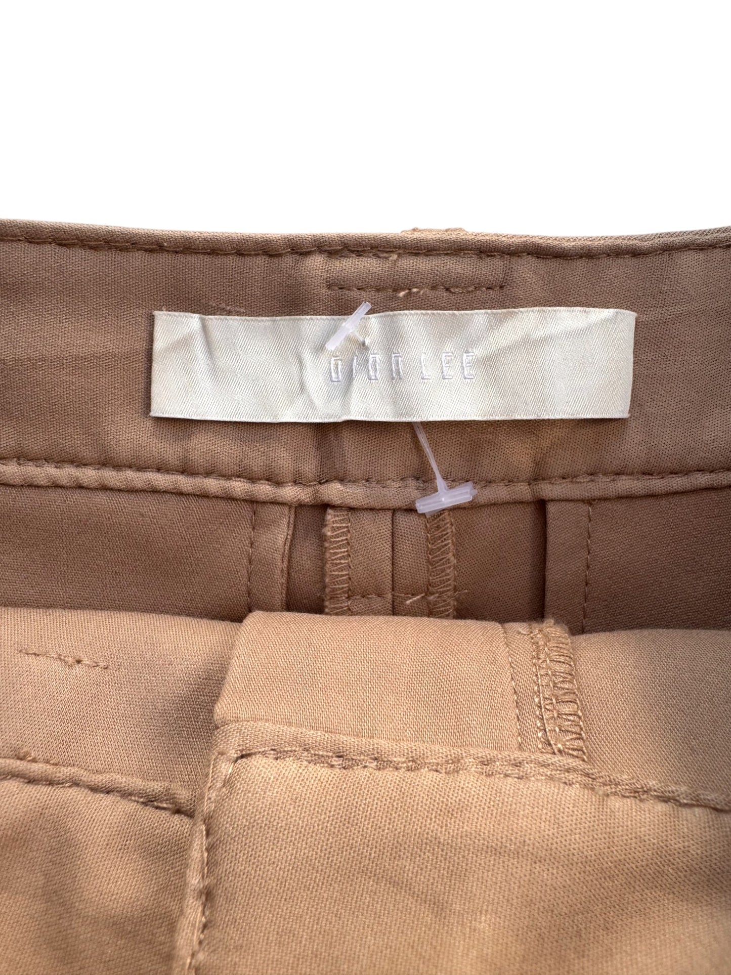 Dl0N LEE Tan Laced Release Pocket Shorts - Designer Statement Piece