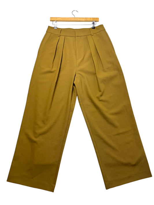 Atmosphere Camel Mustard Pleated Wide Leg Trousers