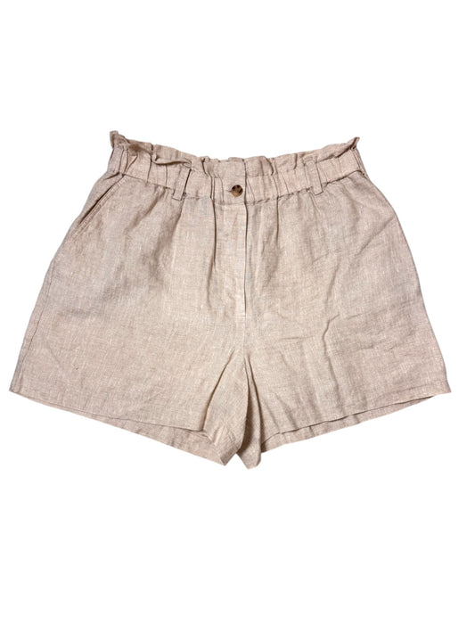 High-waist Linen Shorts