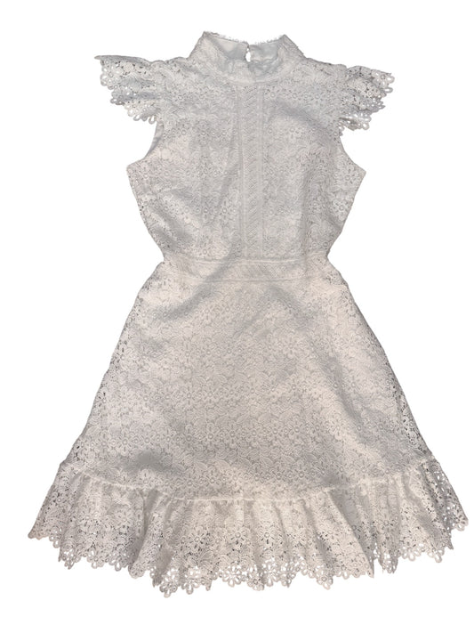 Embroidered White Cocktail Dress | Elegant Graduation or Party Dress