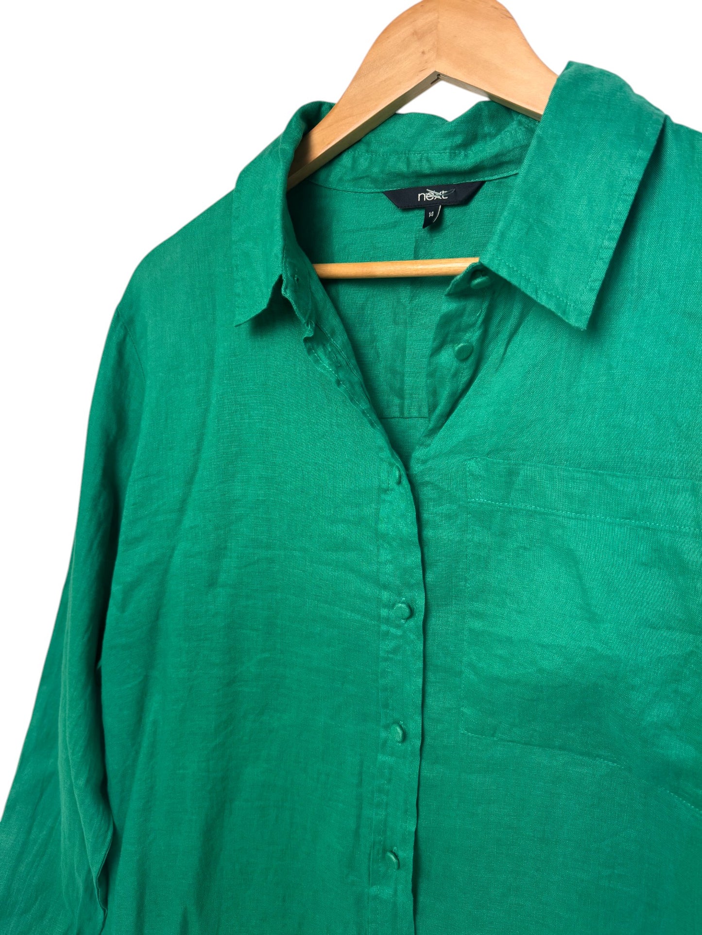 100% Linen Long Sleeve Button-Down Shirt