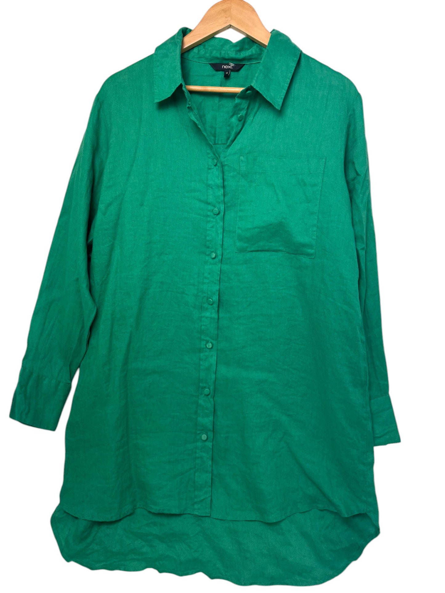 100% Linen Long Sleeve Button-Down Shirt