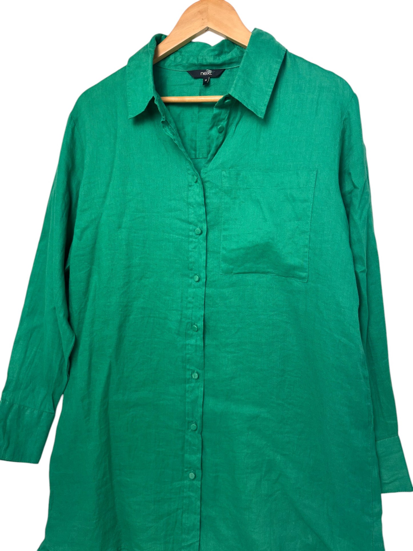 100% Linen Long Sleeve Button-Down Shirt