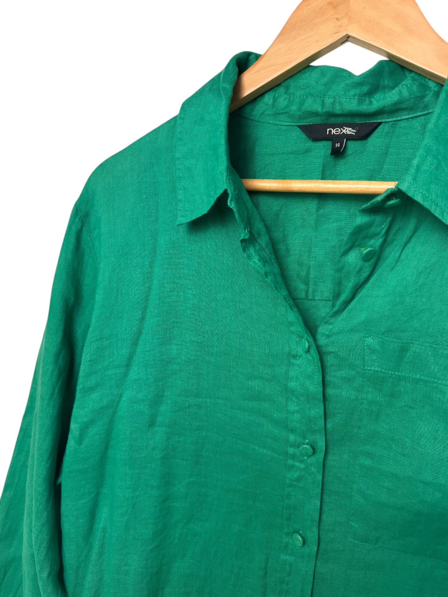 100% Linen Long Sleeve Button-Down Shirt